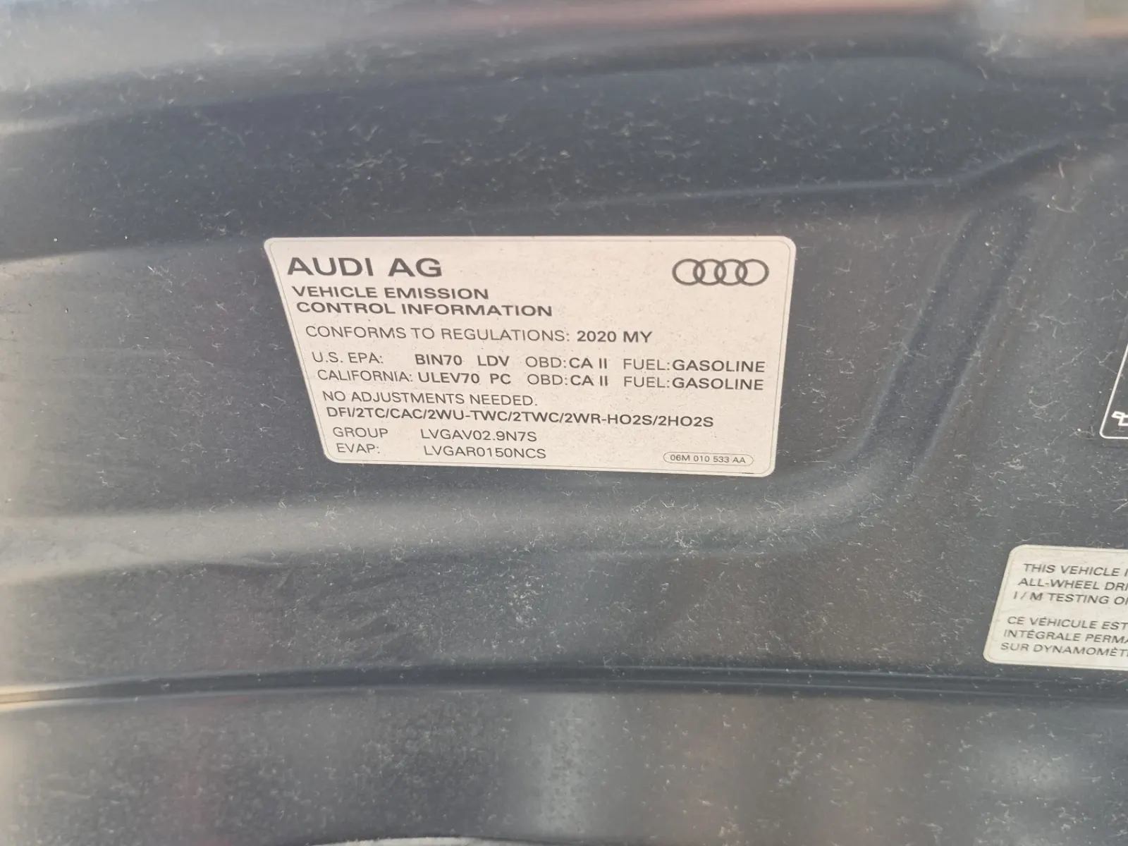Emission Sticker Photo