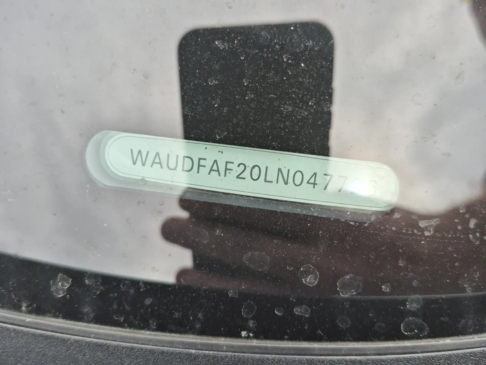 Dash VIN Plate Photo