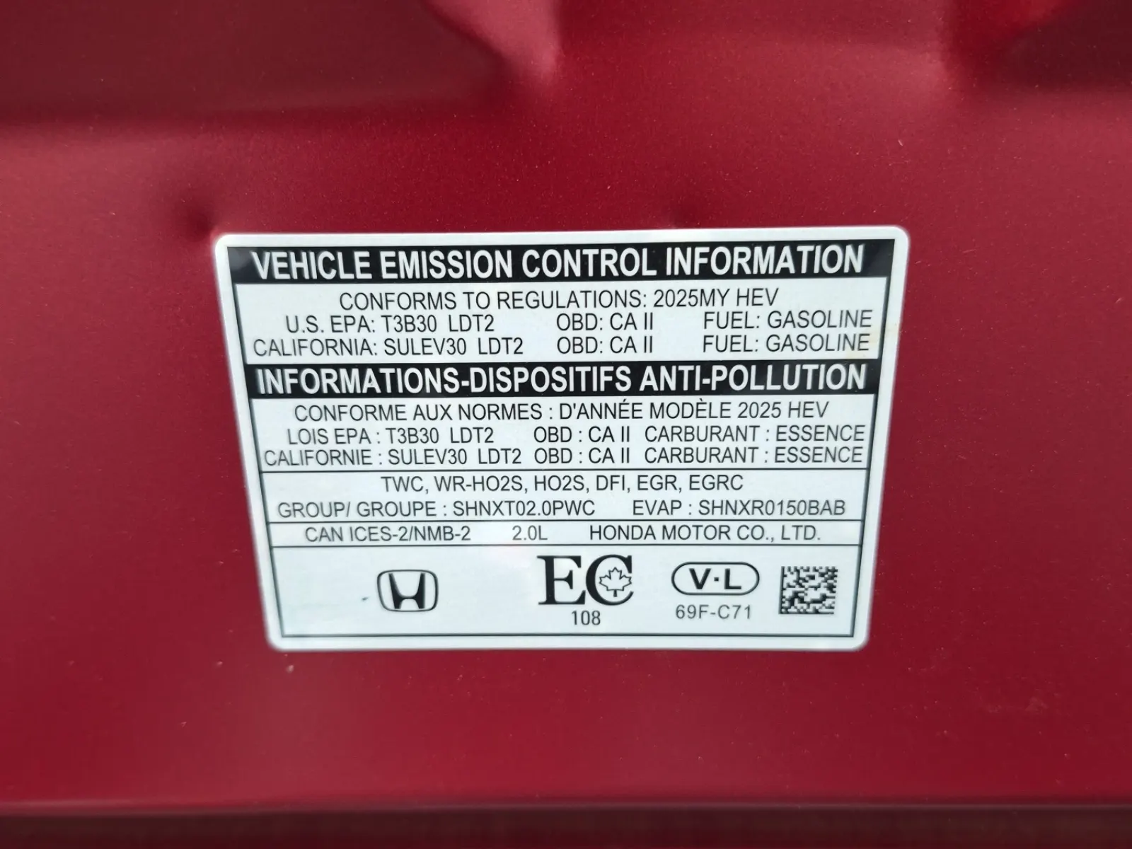 Emission Sticker Photo
