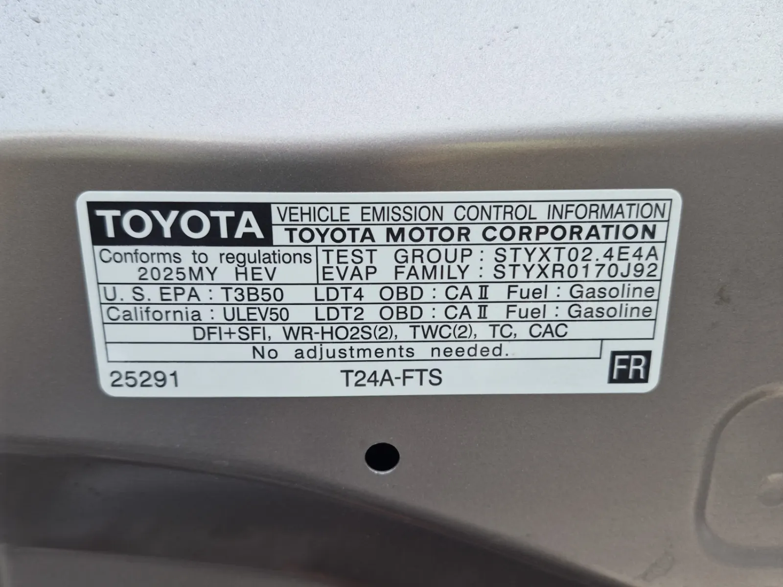Emission Sticker Photo