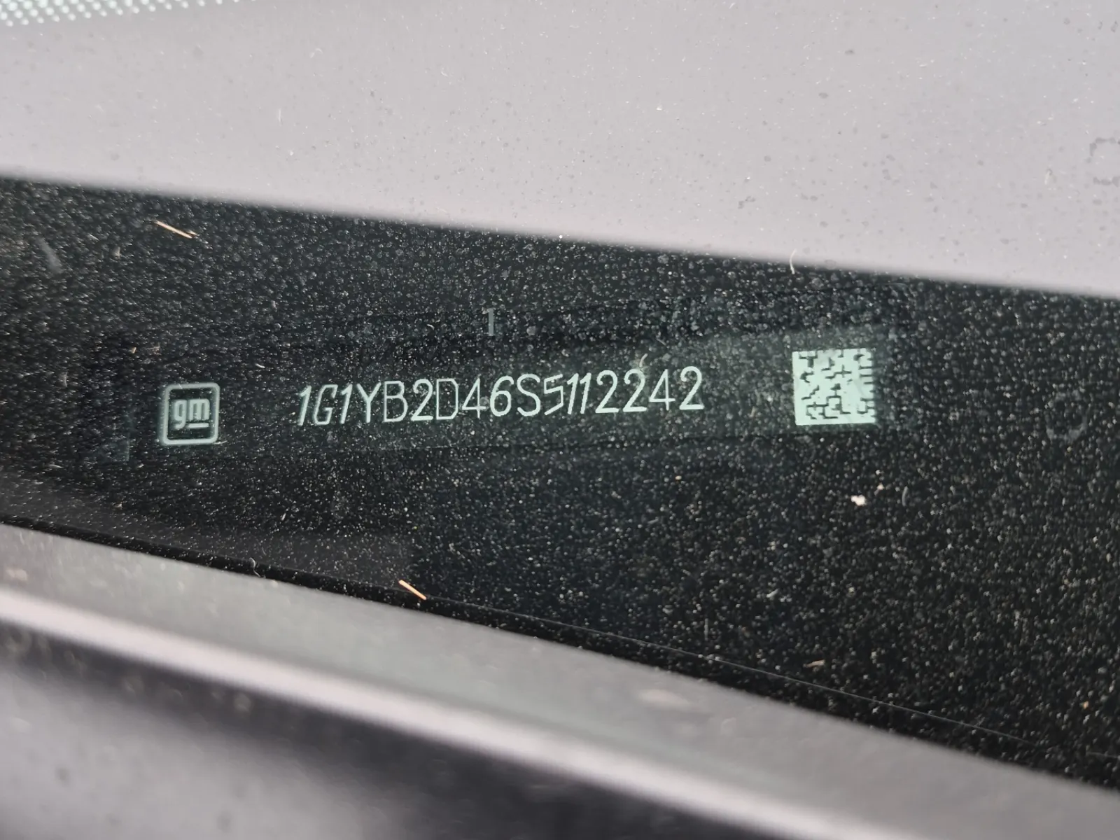Dash VIN Plate Photo