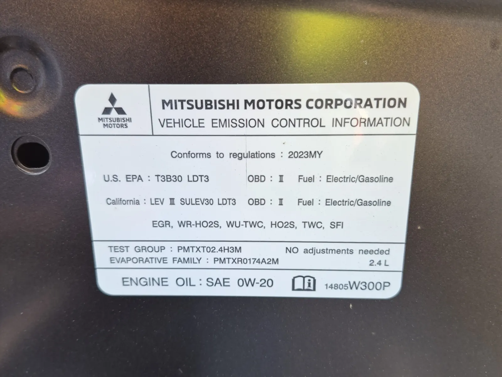 Emission Sticker Photo