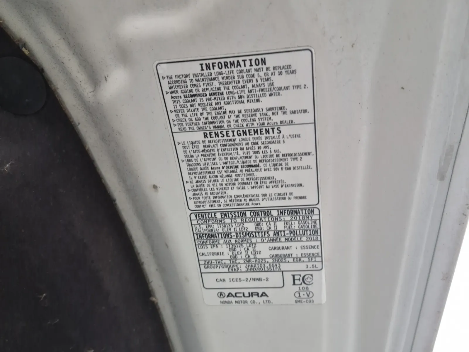 Emission Sticker Photo