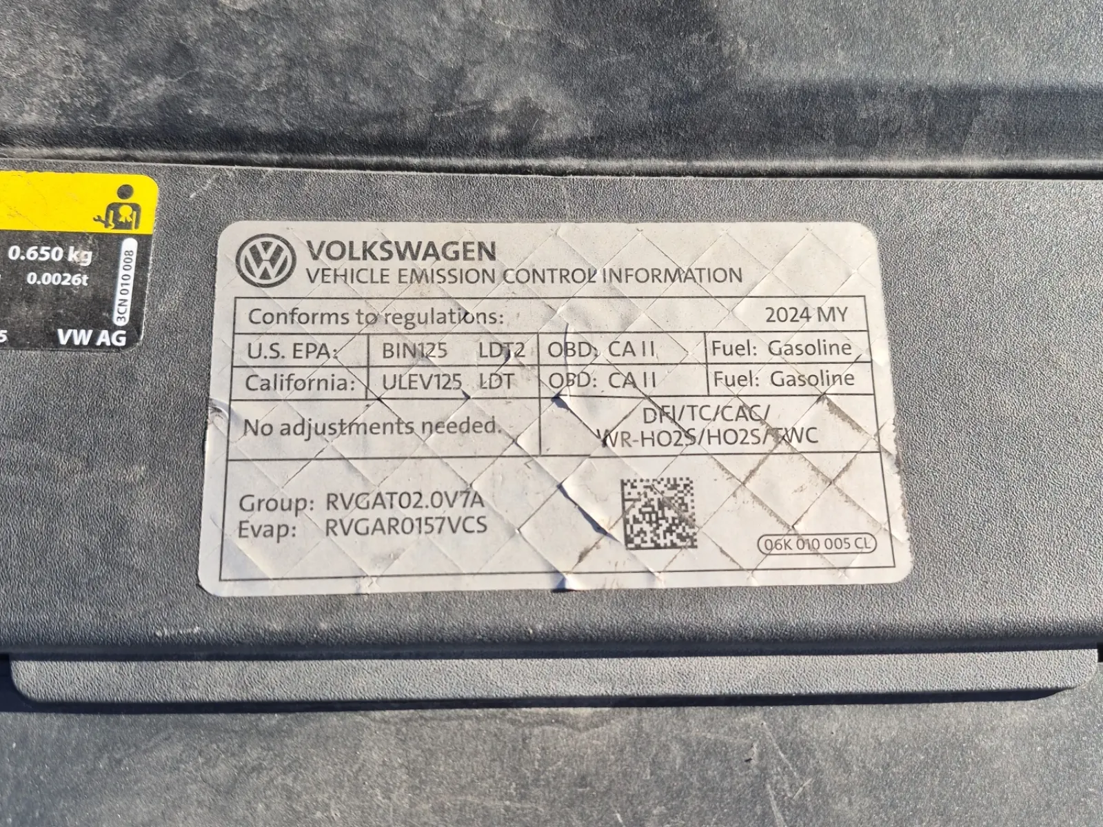 Emission Sticker Photo