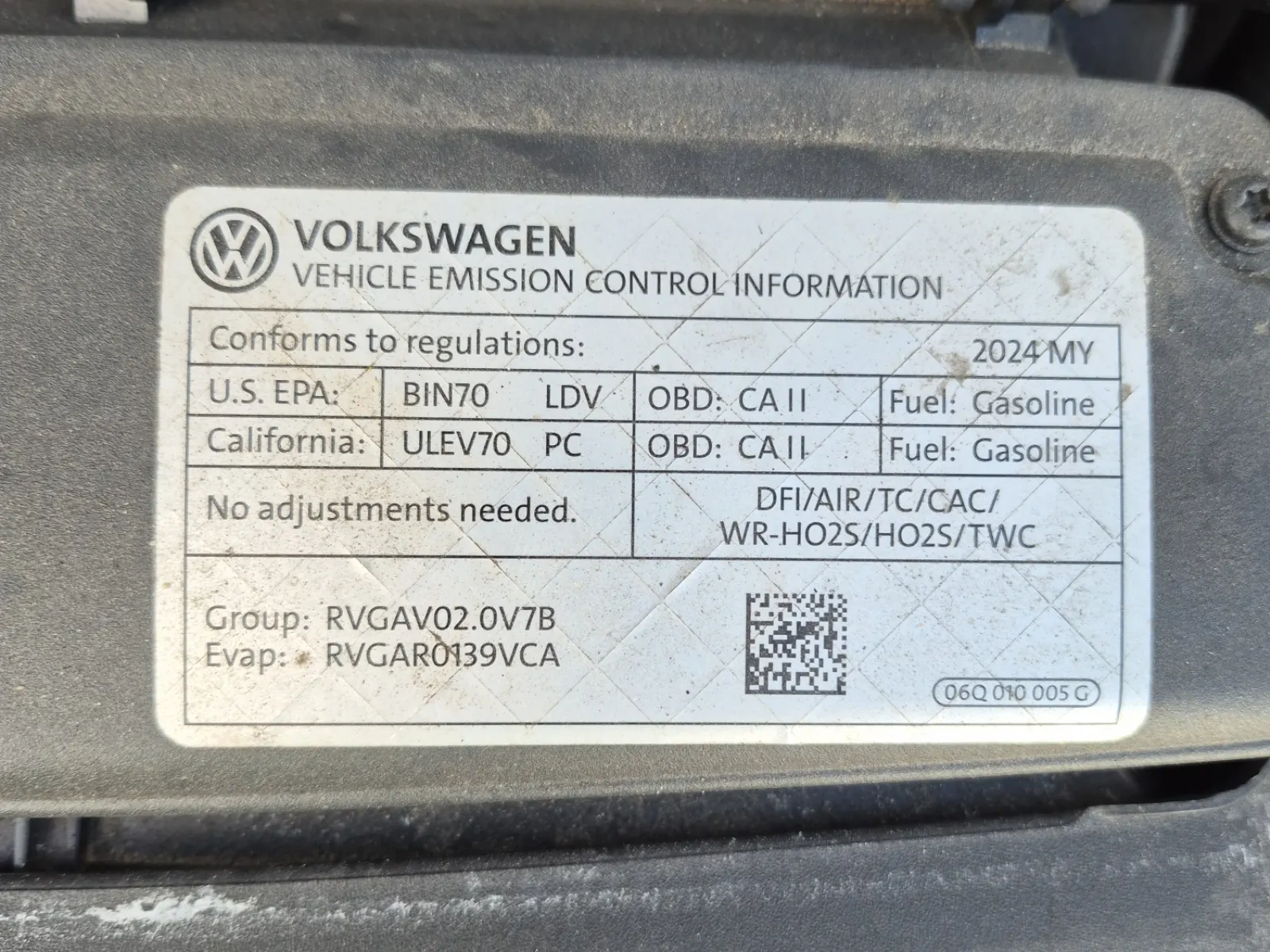 Emission Sticker Photo