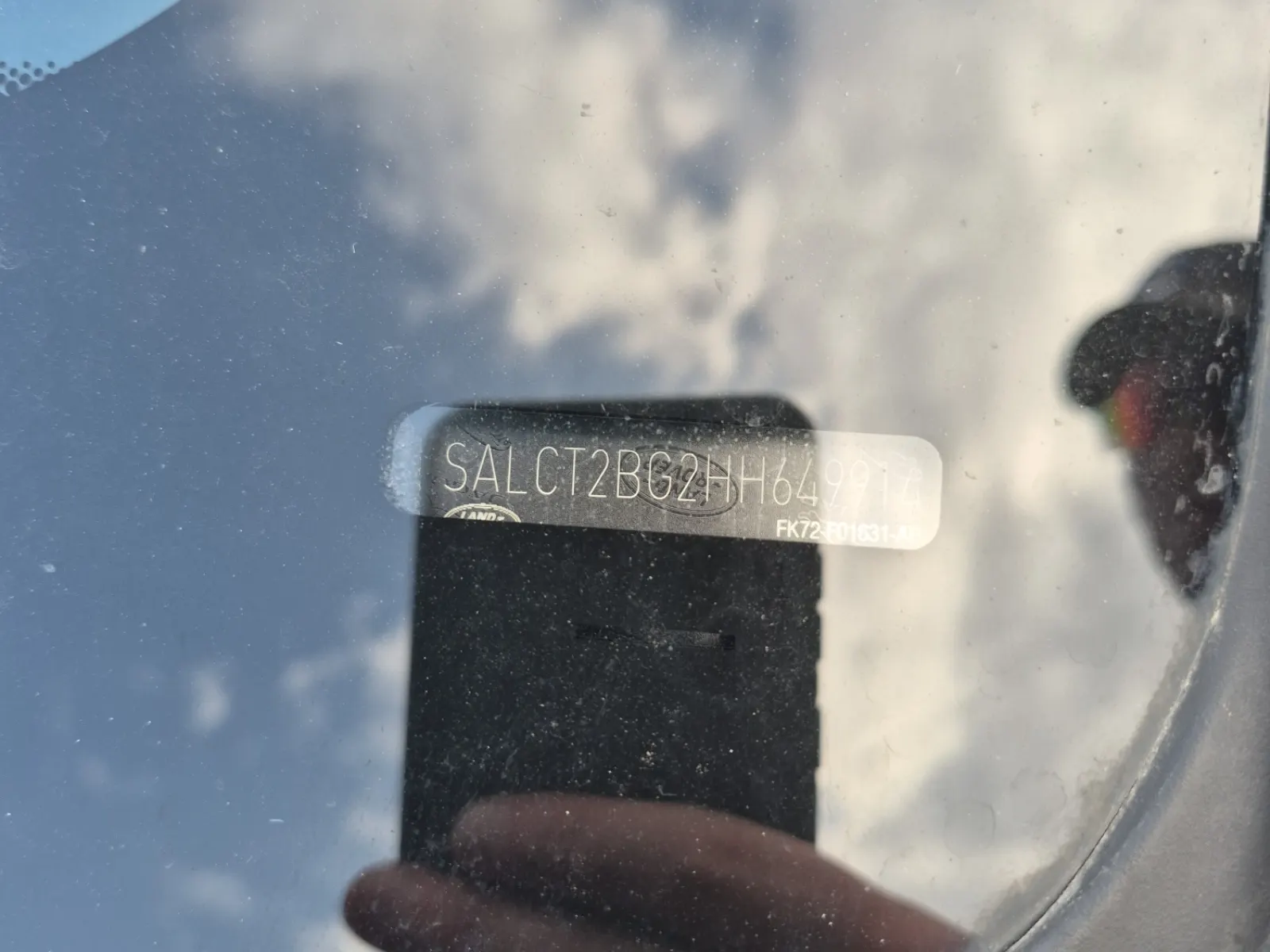 Dash VIN Plate Photo