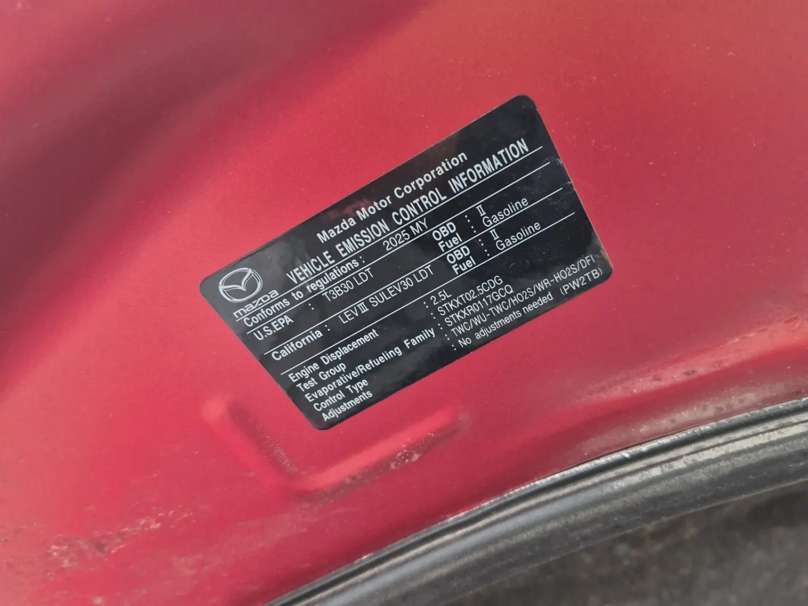 Emission Sticker Photo