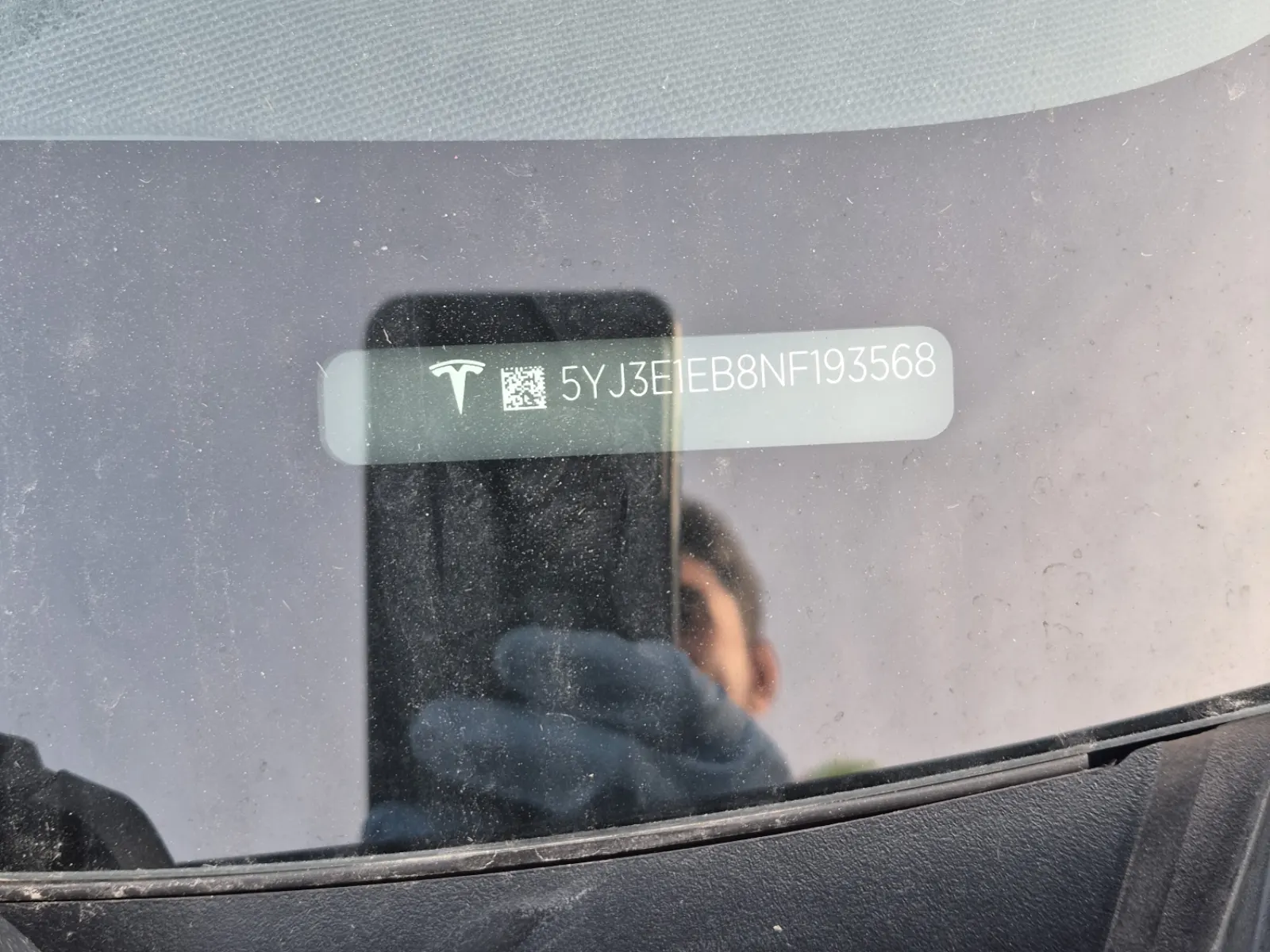 Dash VIN Plate Photo