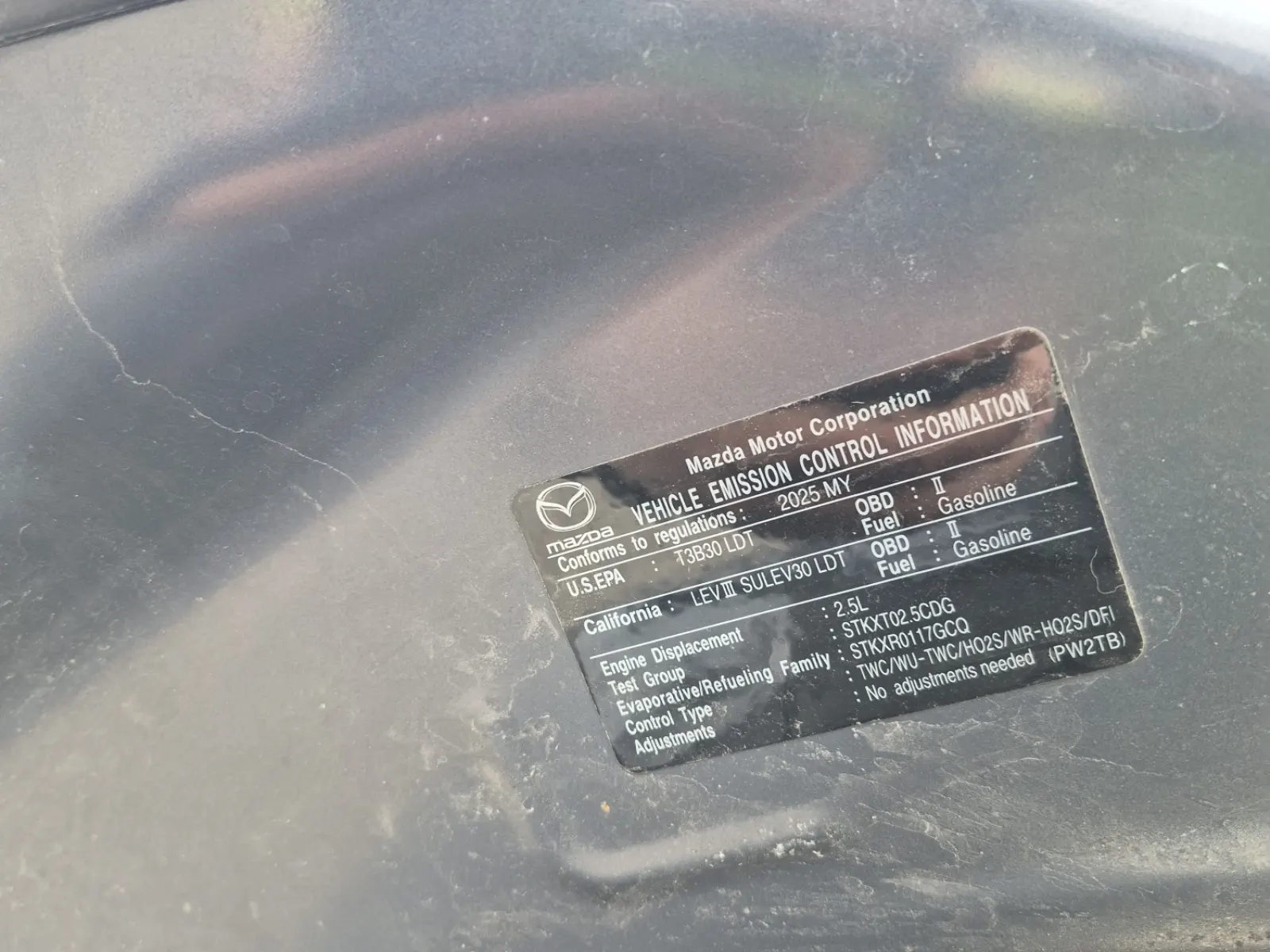 Emission Sticker Photo