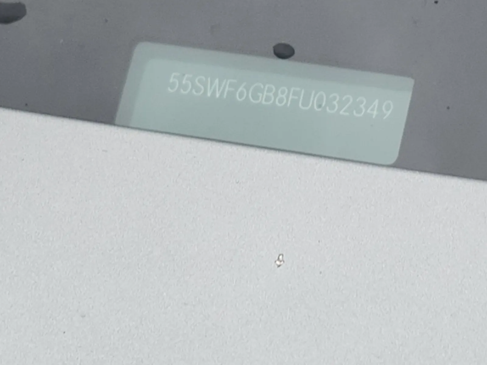 Dash VIN Plate Photo
