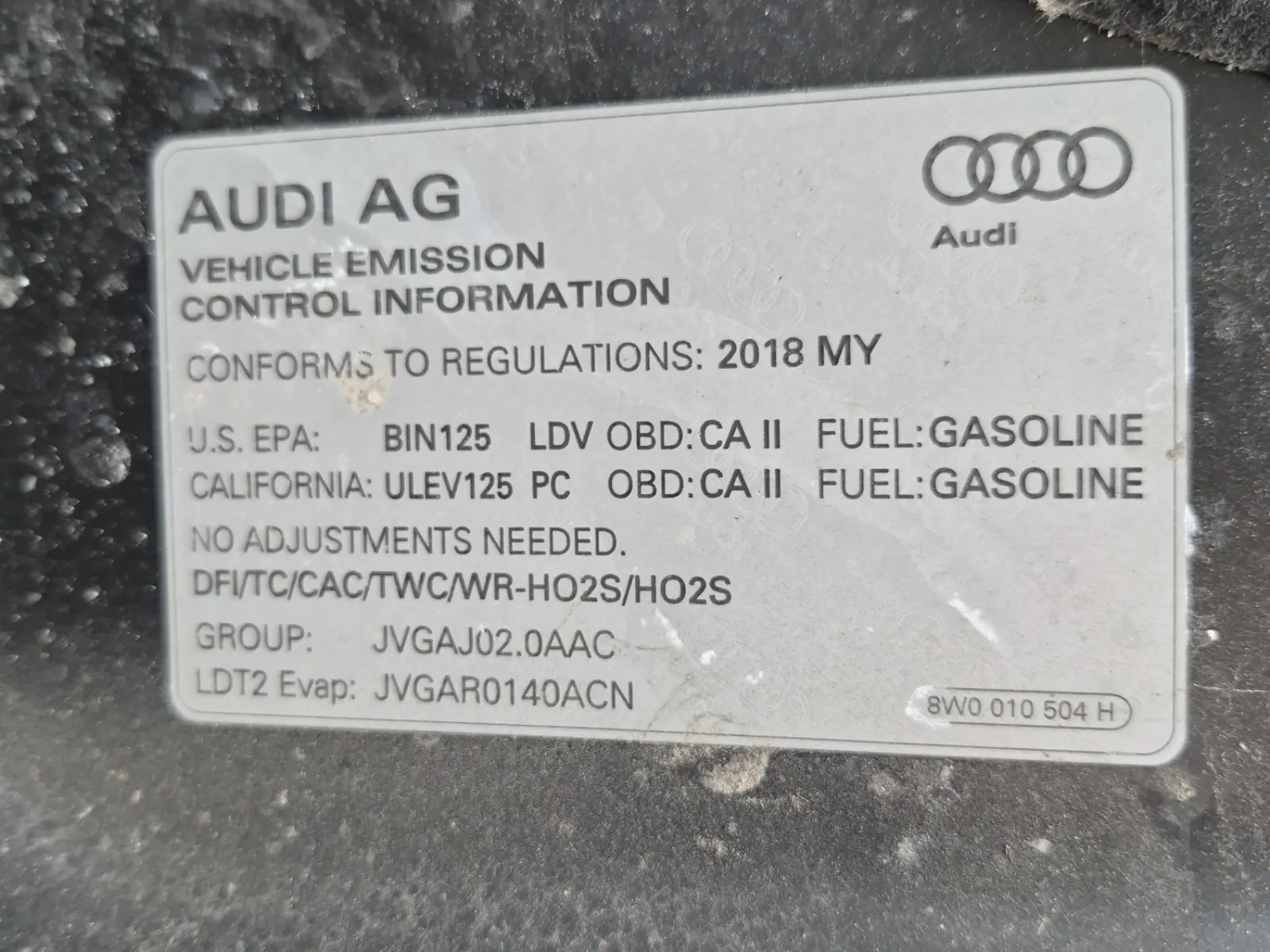 Emission Sticker Photo