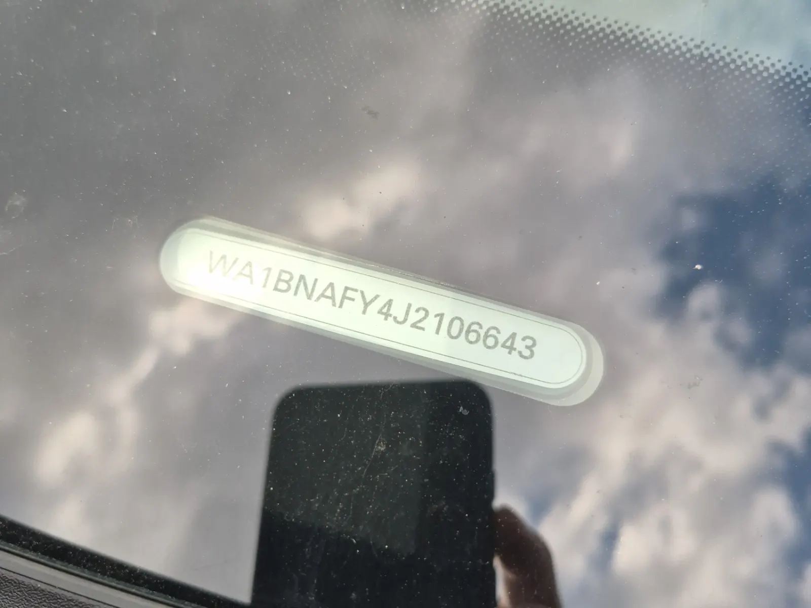 Dash VIN Plate Photo