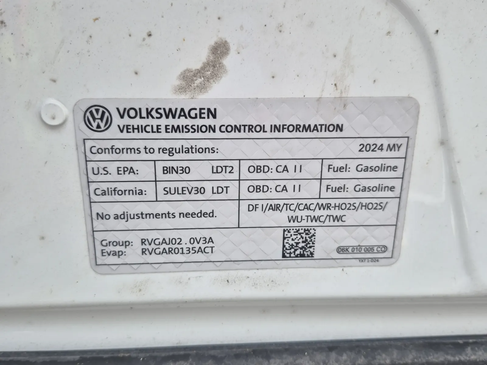 Emission Sticker Photo
