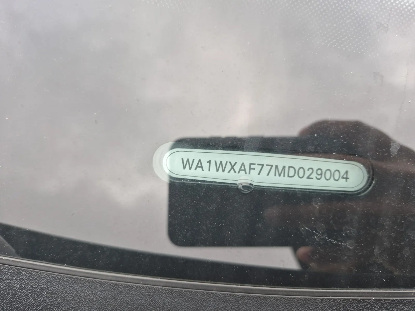 Dash VIN Plate Photo