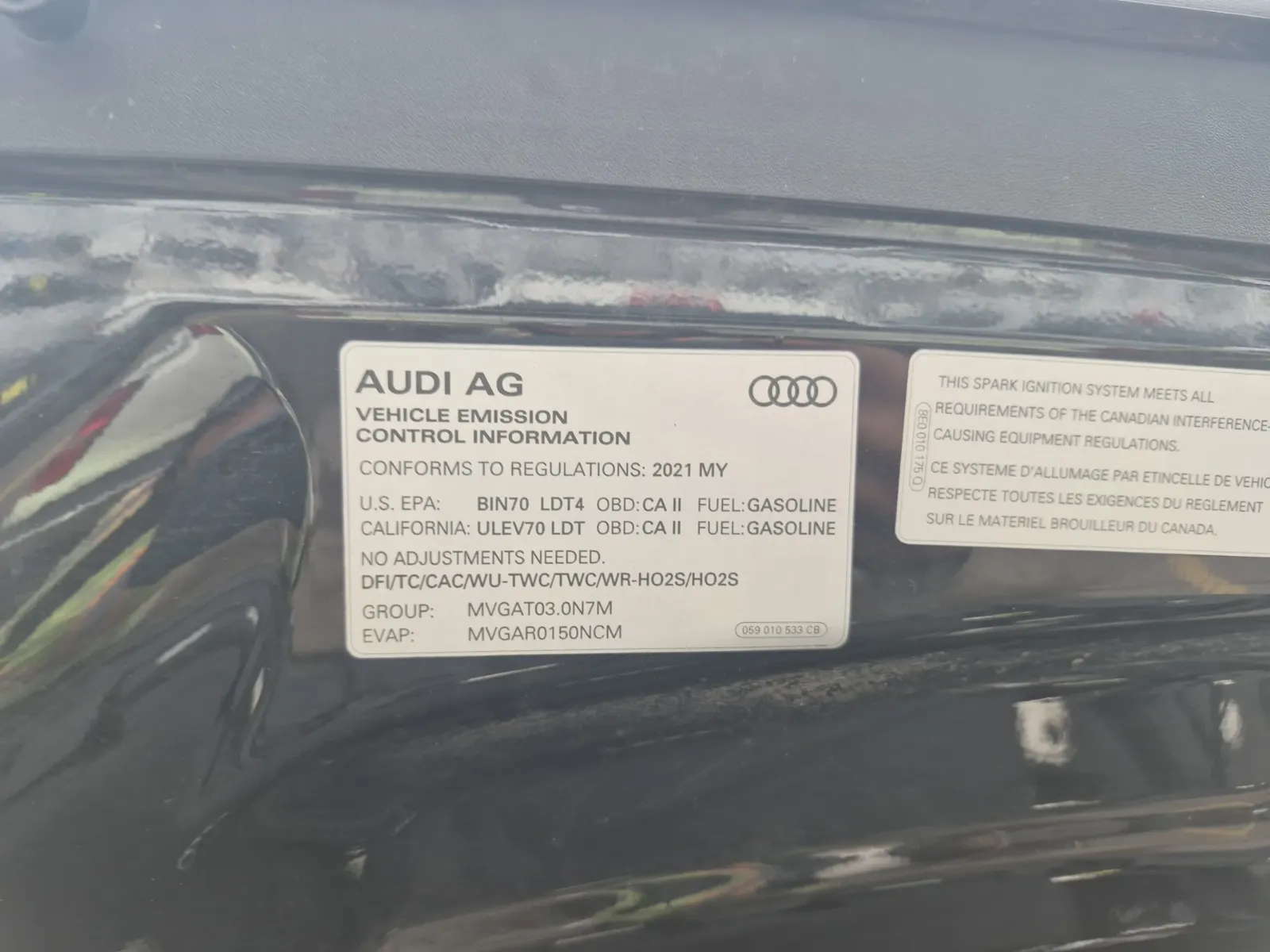 Emission Sticker Photo