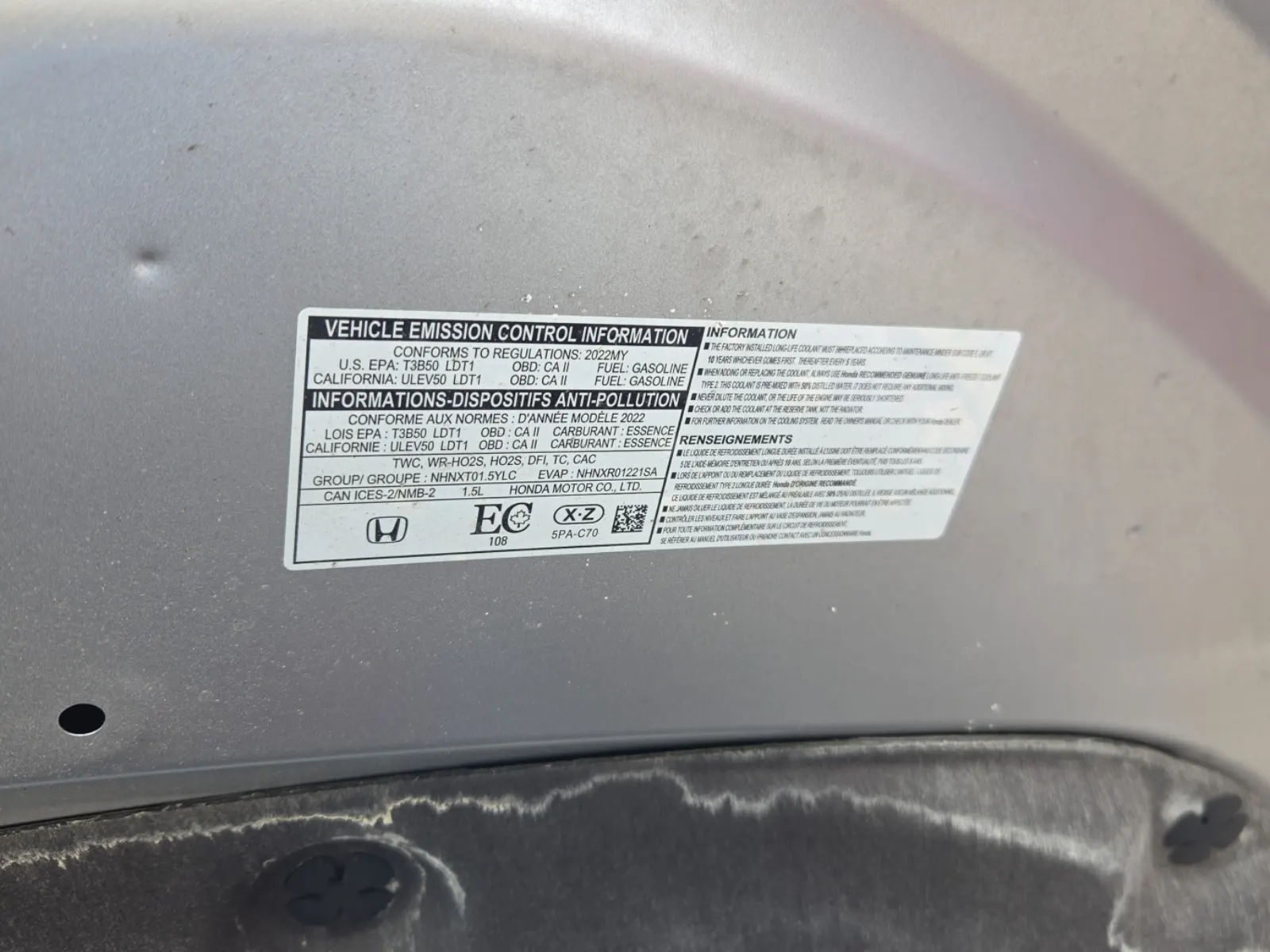 Emission Sticker Photo