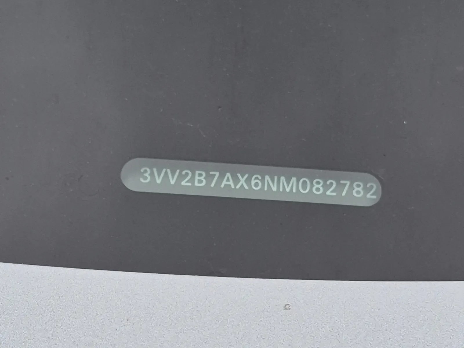 Dash VIN Plate Photo