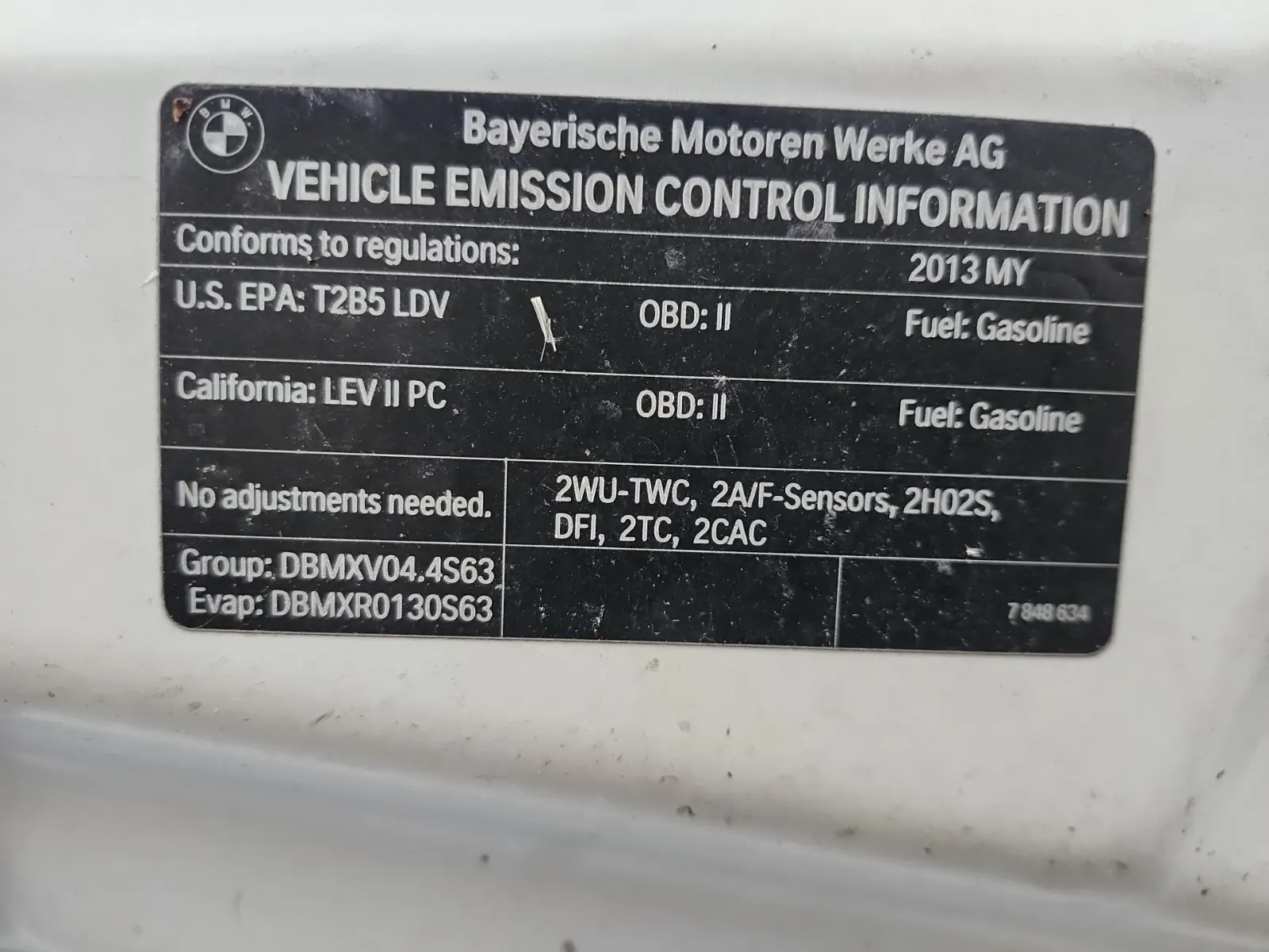 Emission Sticker Photo