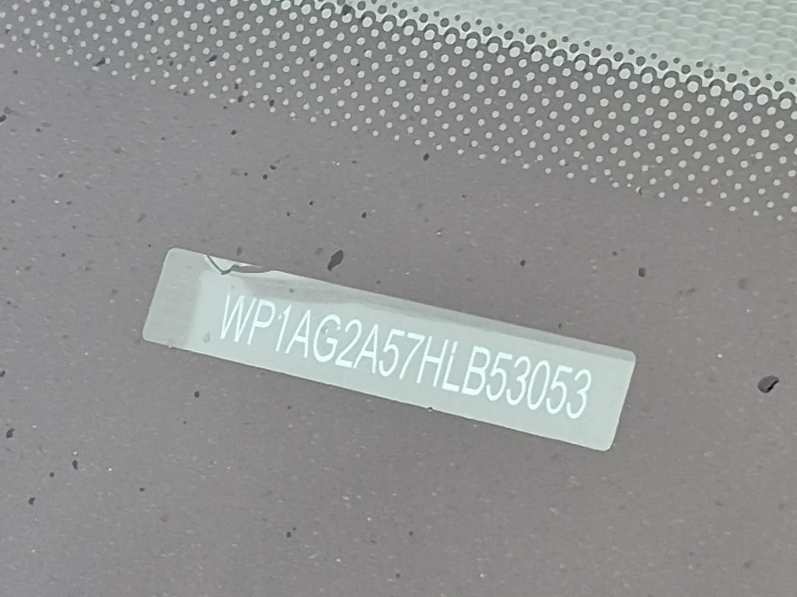 Dash VIN Plate Photo