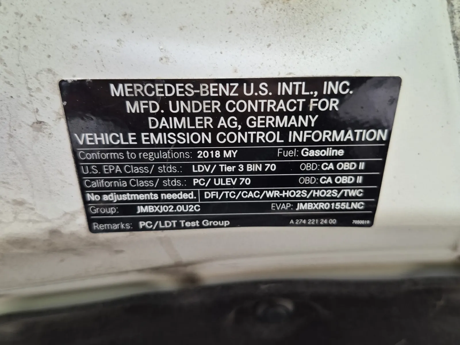 Emission Sticker Photo