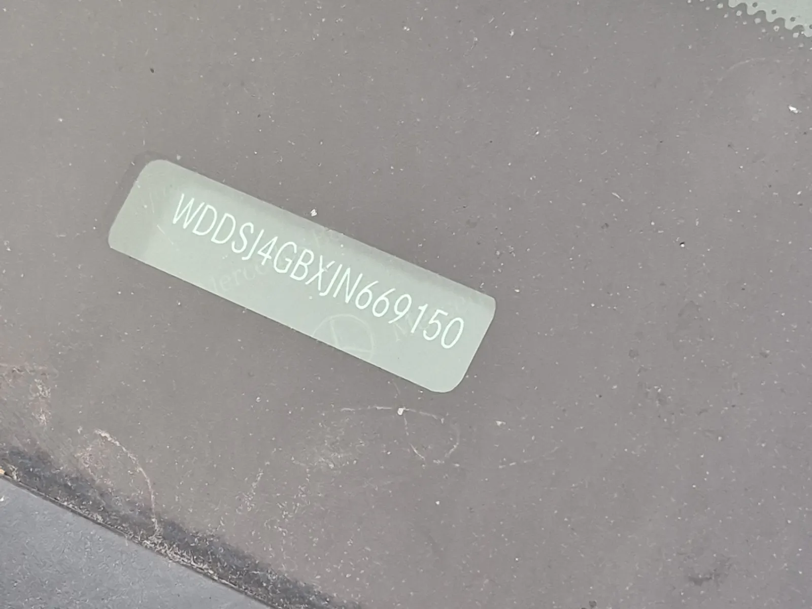 Dash VIN Plate Photo