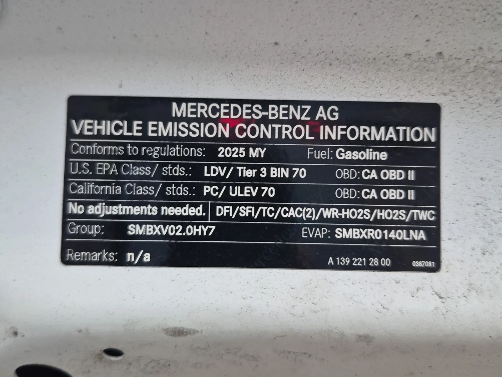 Emission Sticker Photo