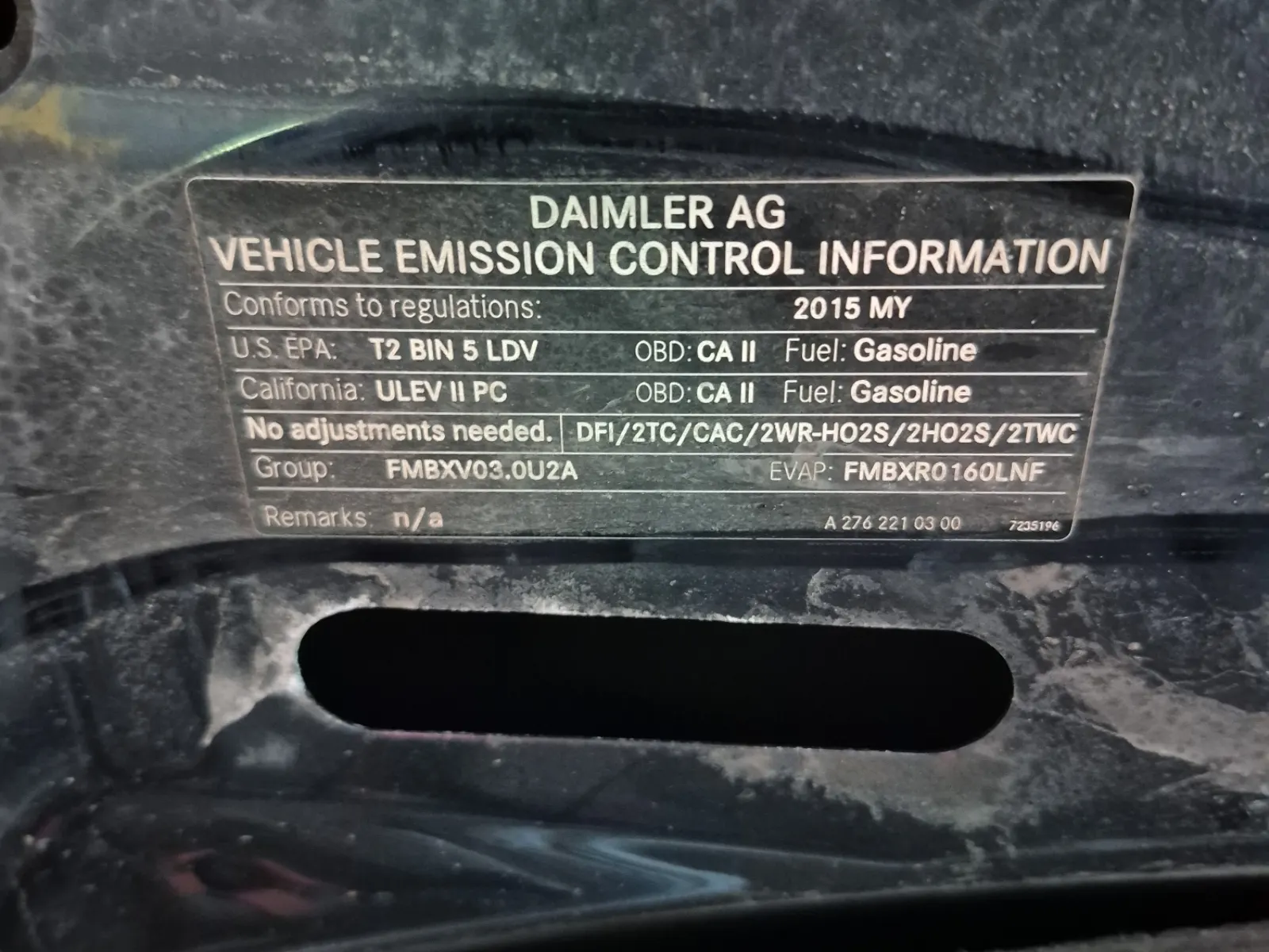 Emission Sticker Photo