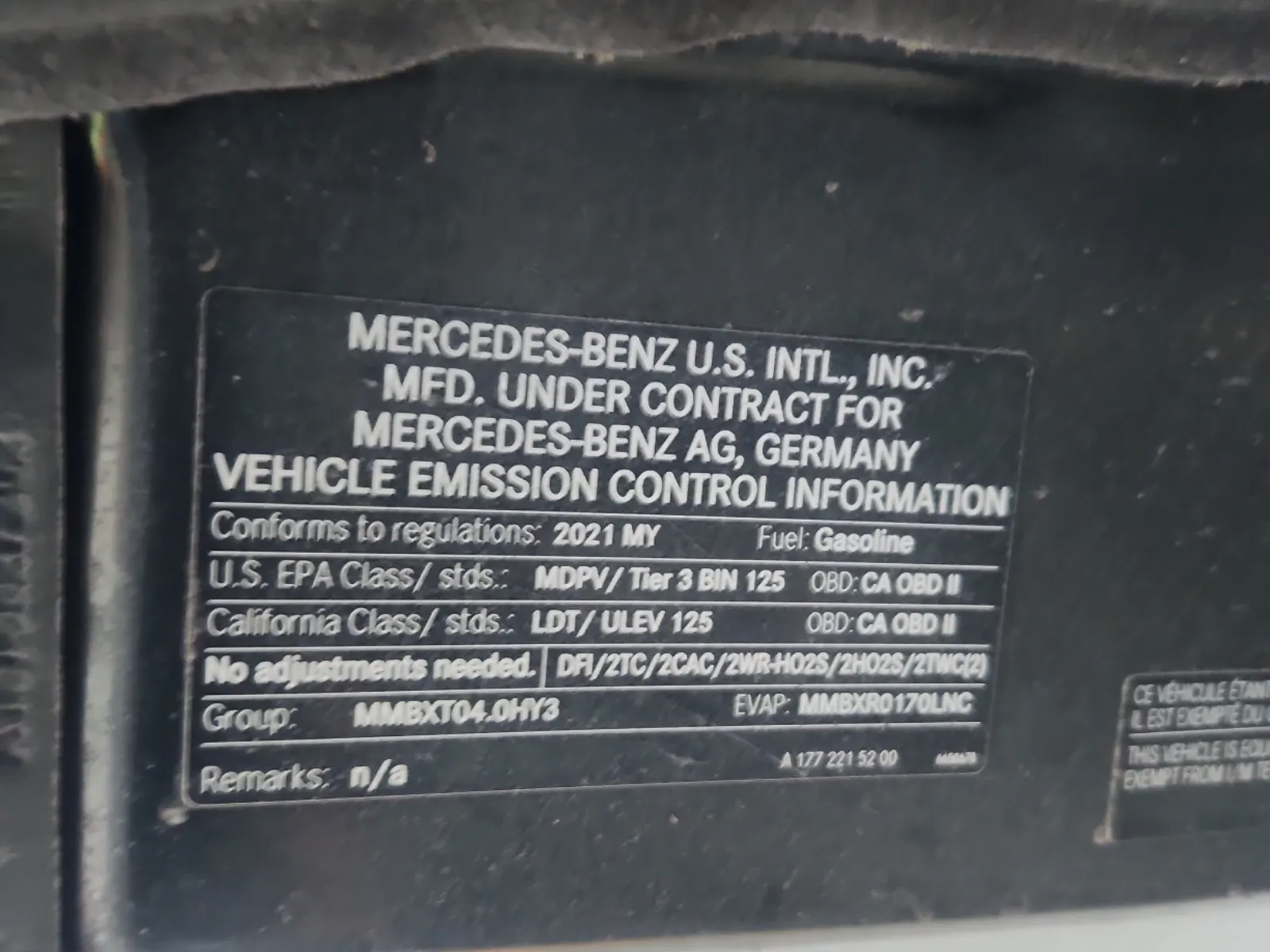 Emission Sticker Photo