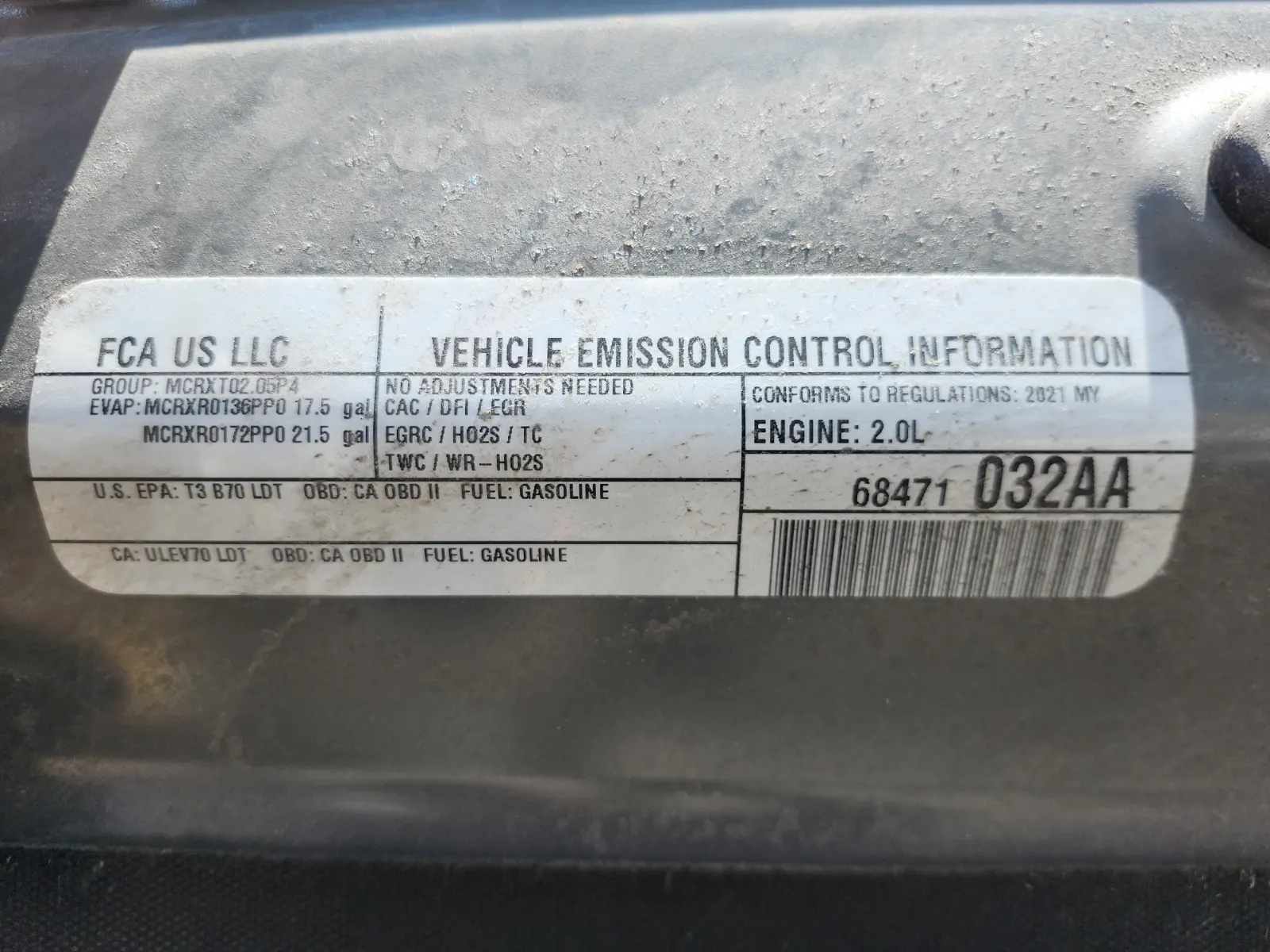 Emission Sticker Photo