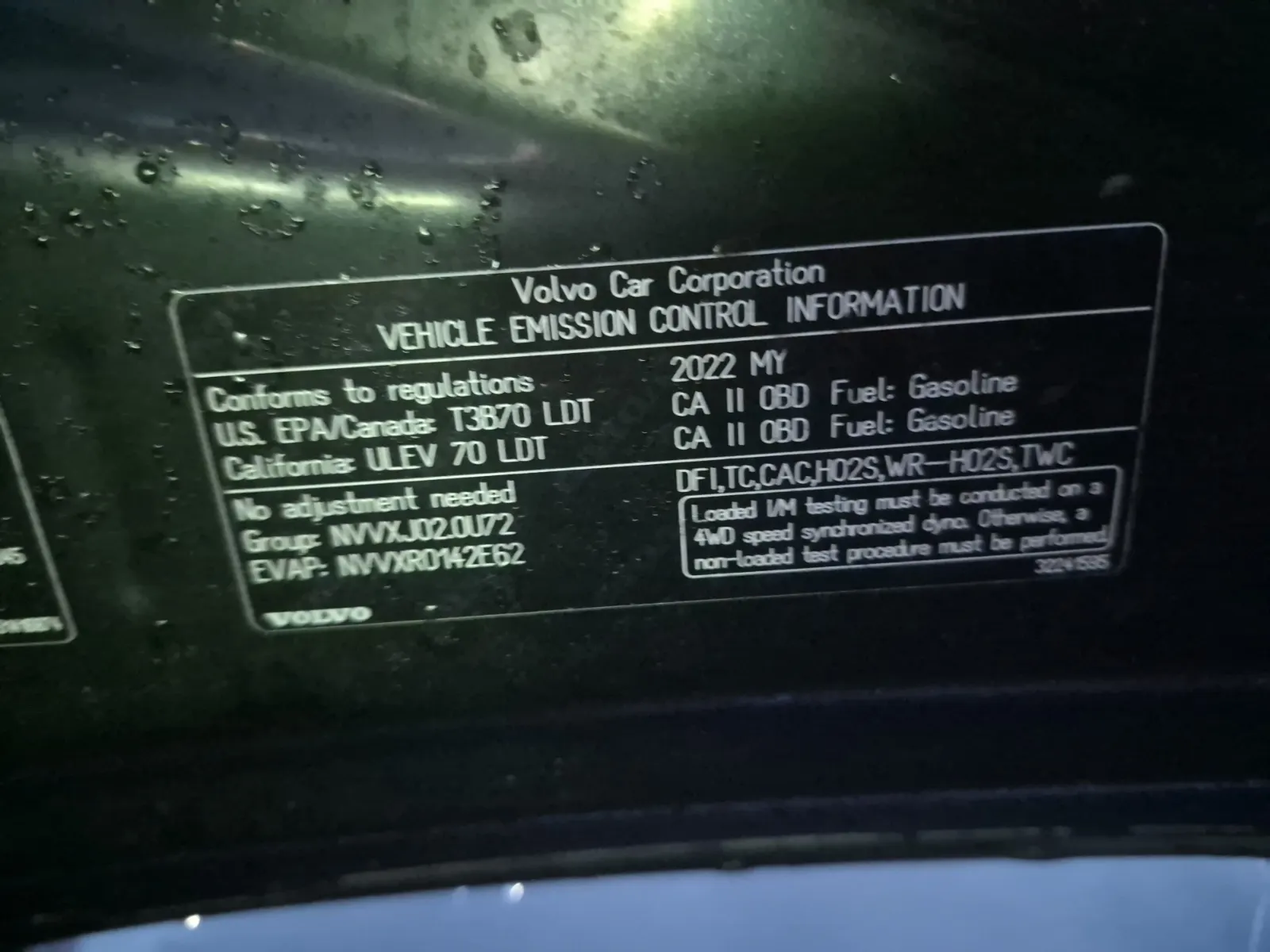 Emission Sticker Photo