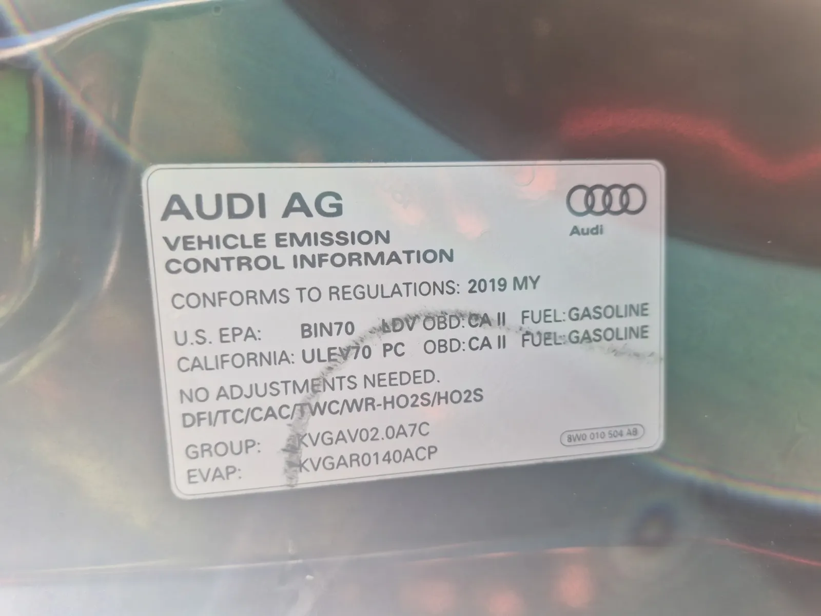 Emission Sticker Photo