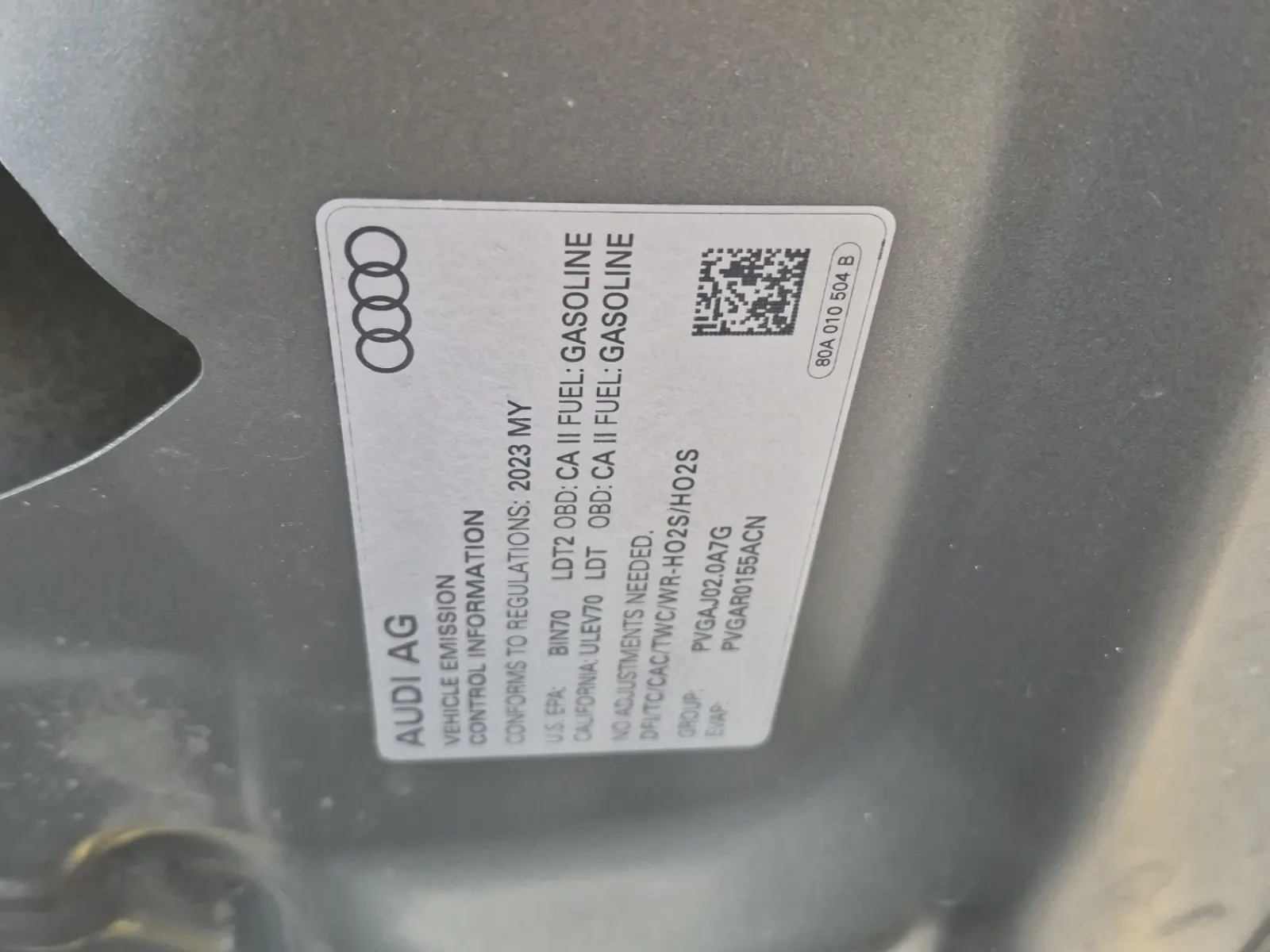 Emission Sticker Photo