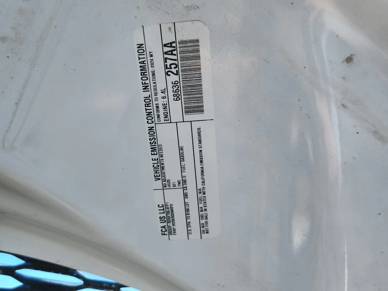 Emission Sticker Photo