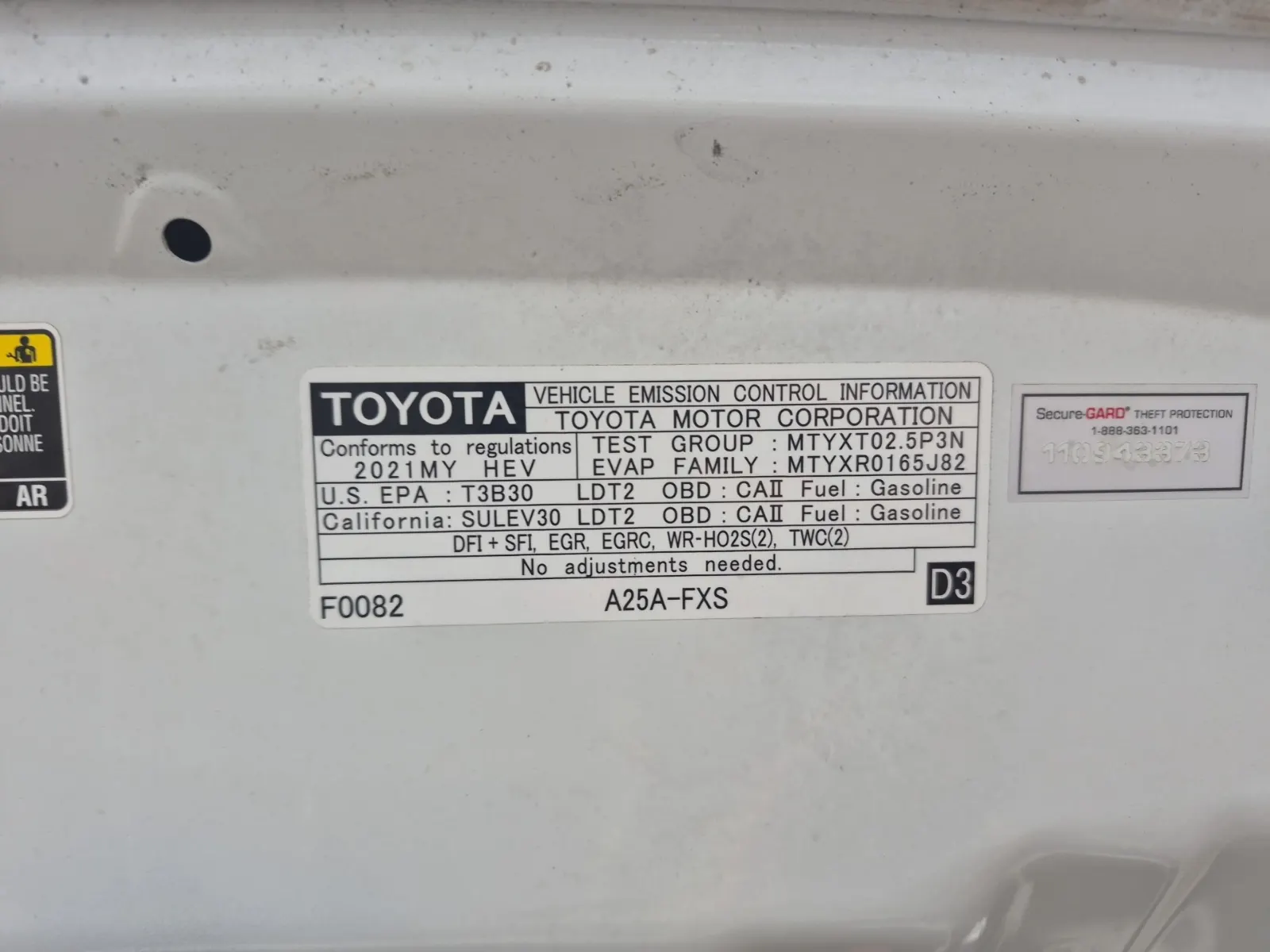 Emission Sticker Photo