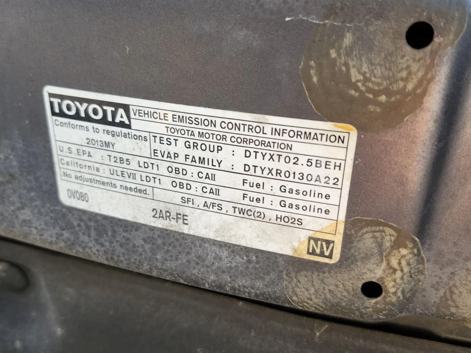 Emission Sticker Photo