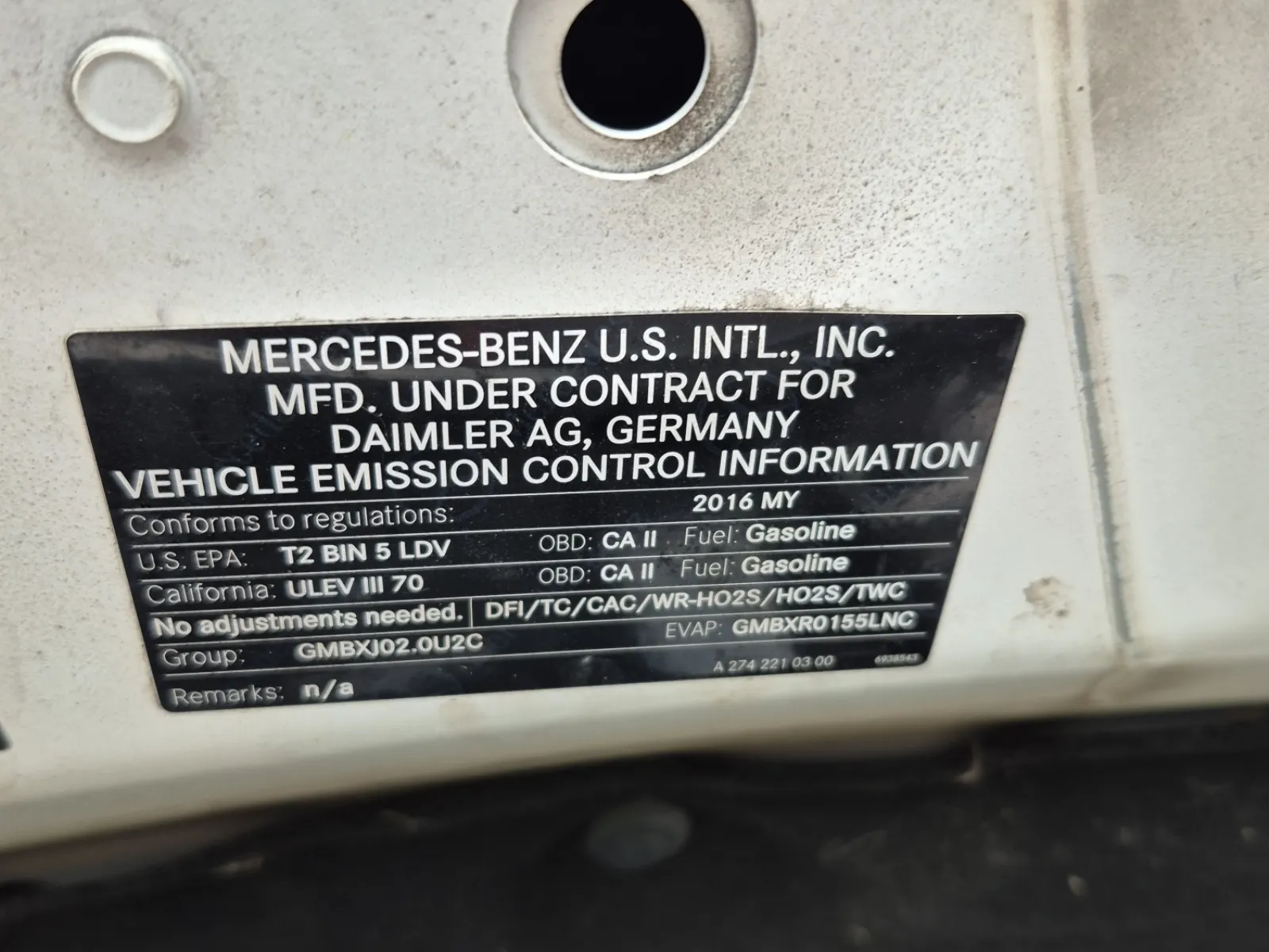 Emission Sticker Photo