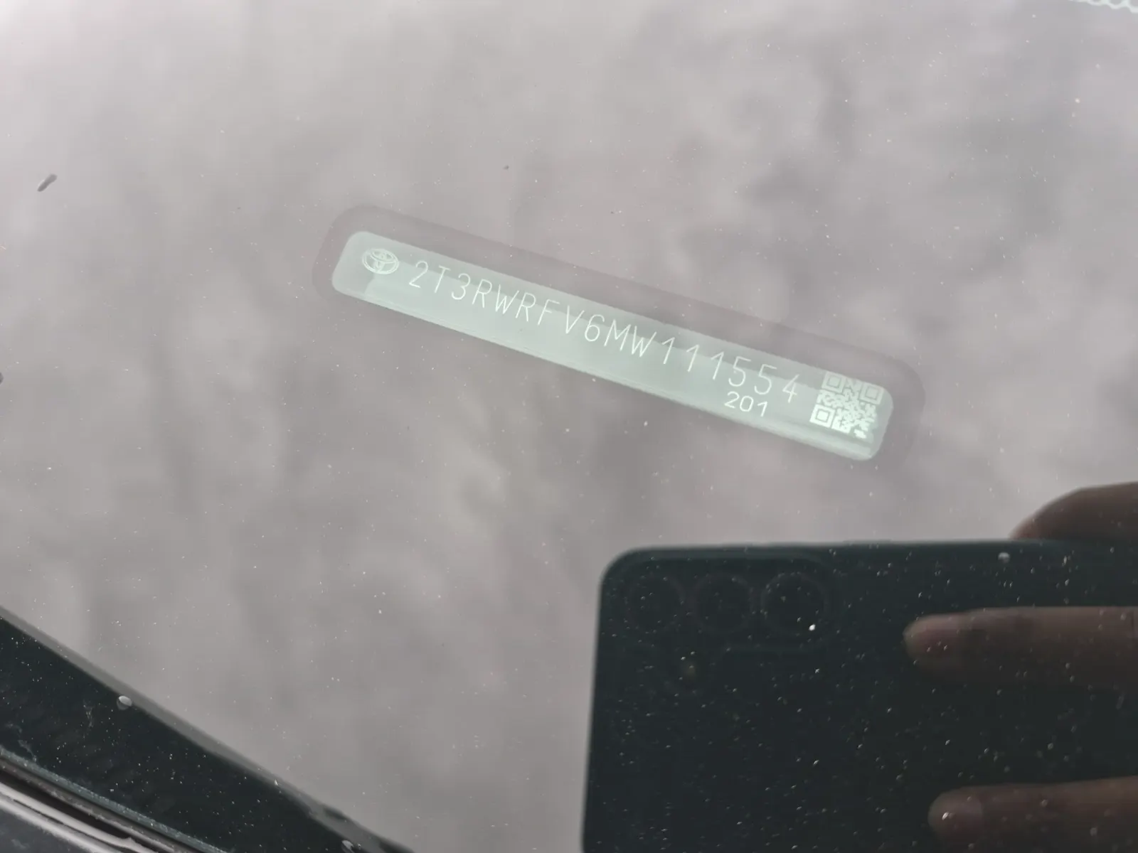 Dash VIN Plate Photo