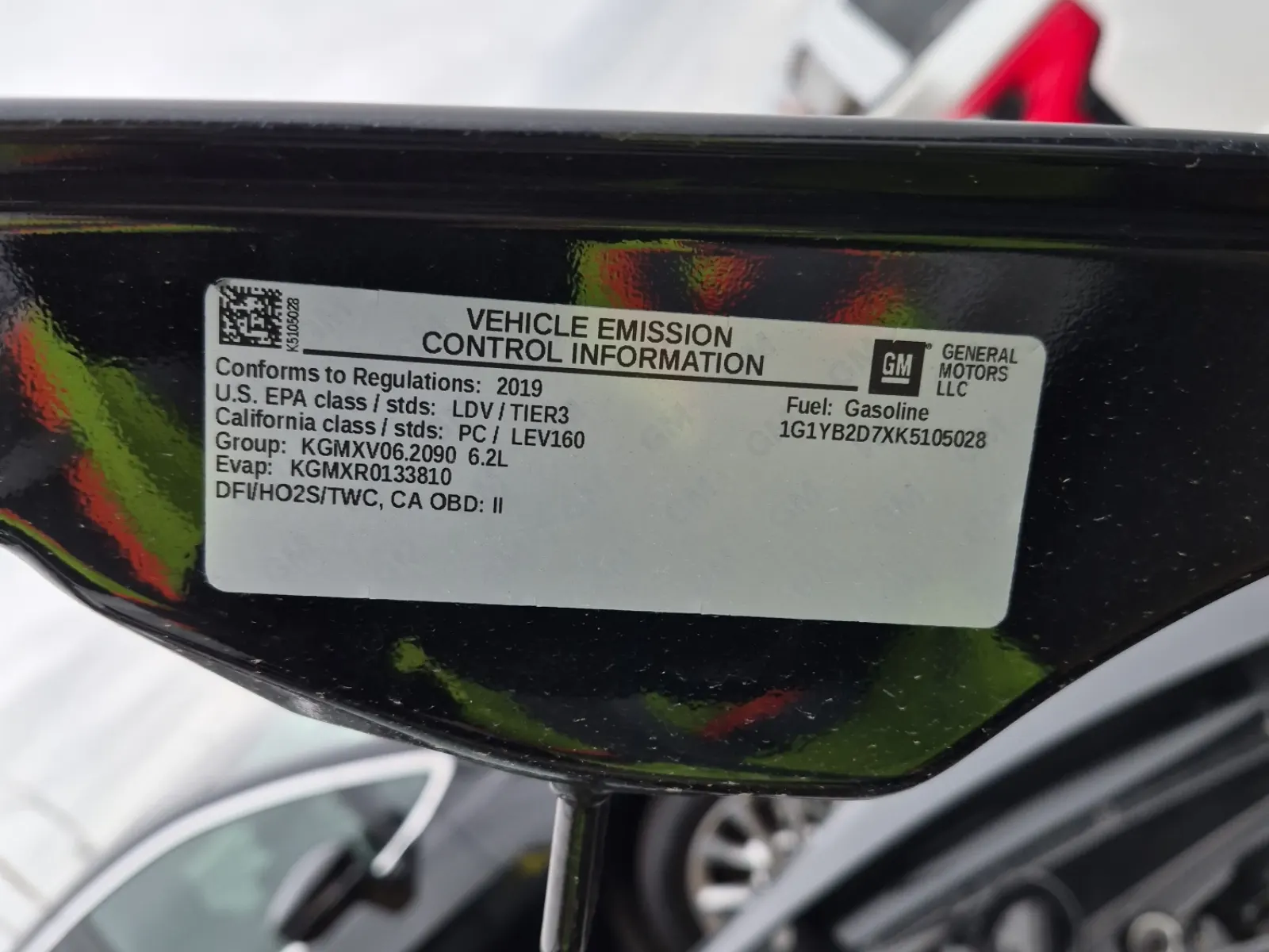 Emission Sticker Photo