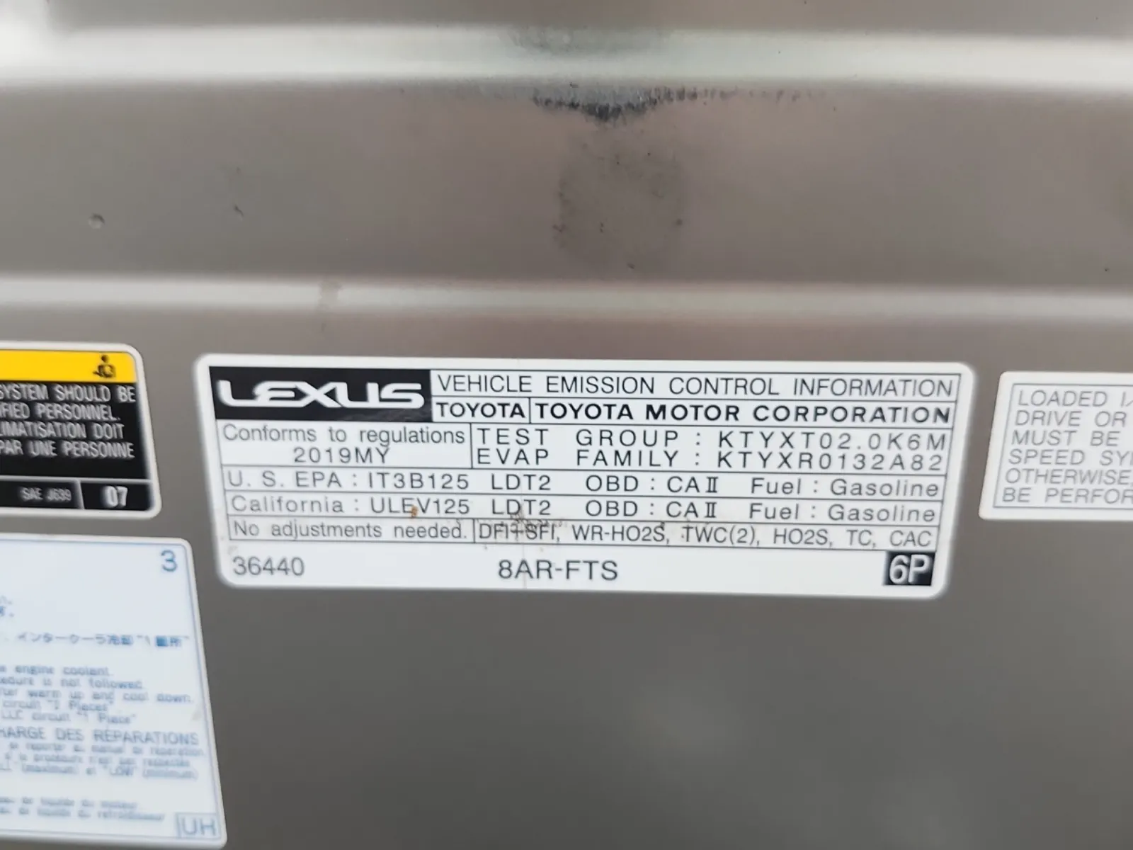 Emission Sticker Photo