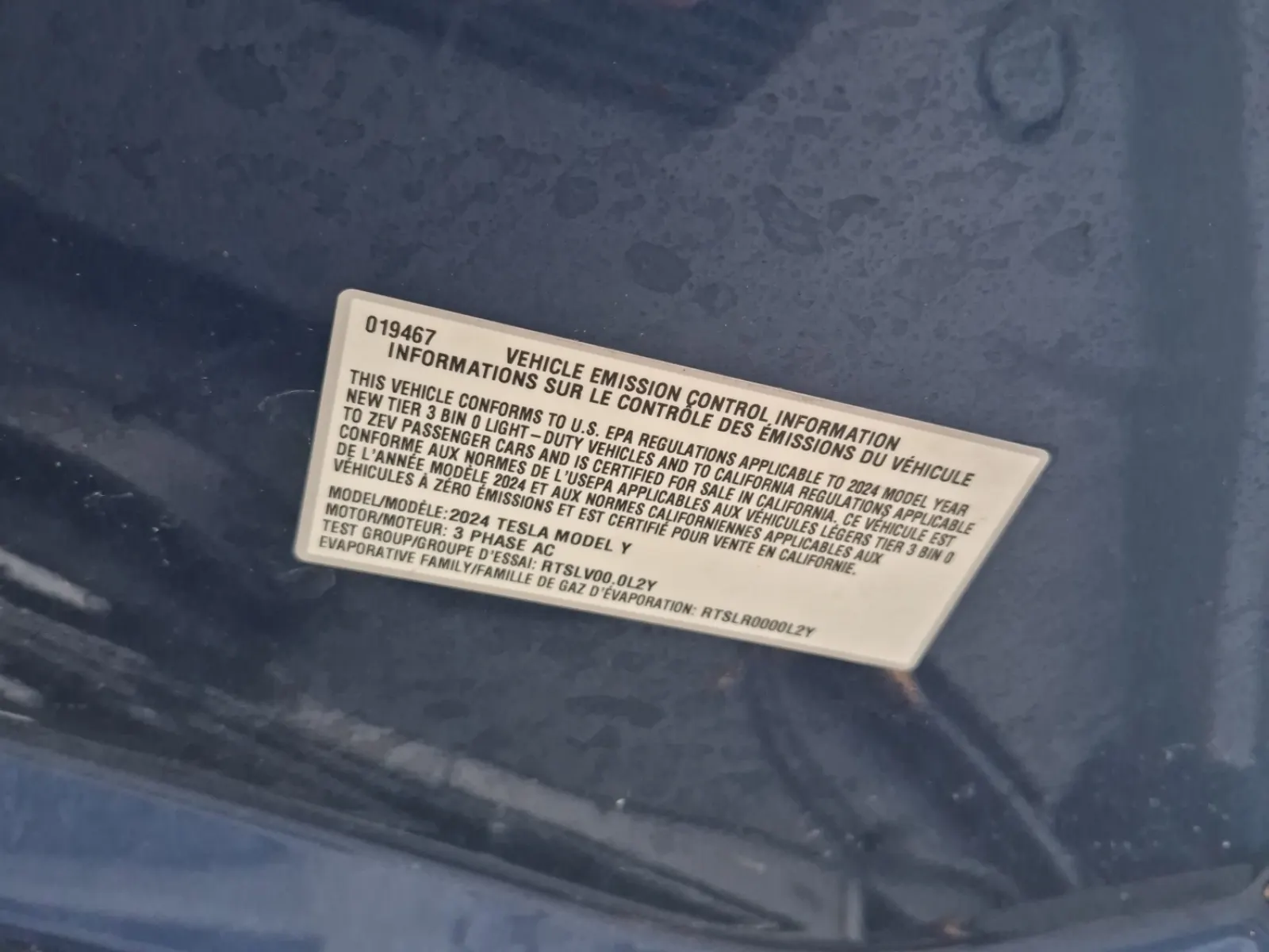 Emission Sticker Photo