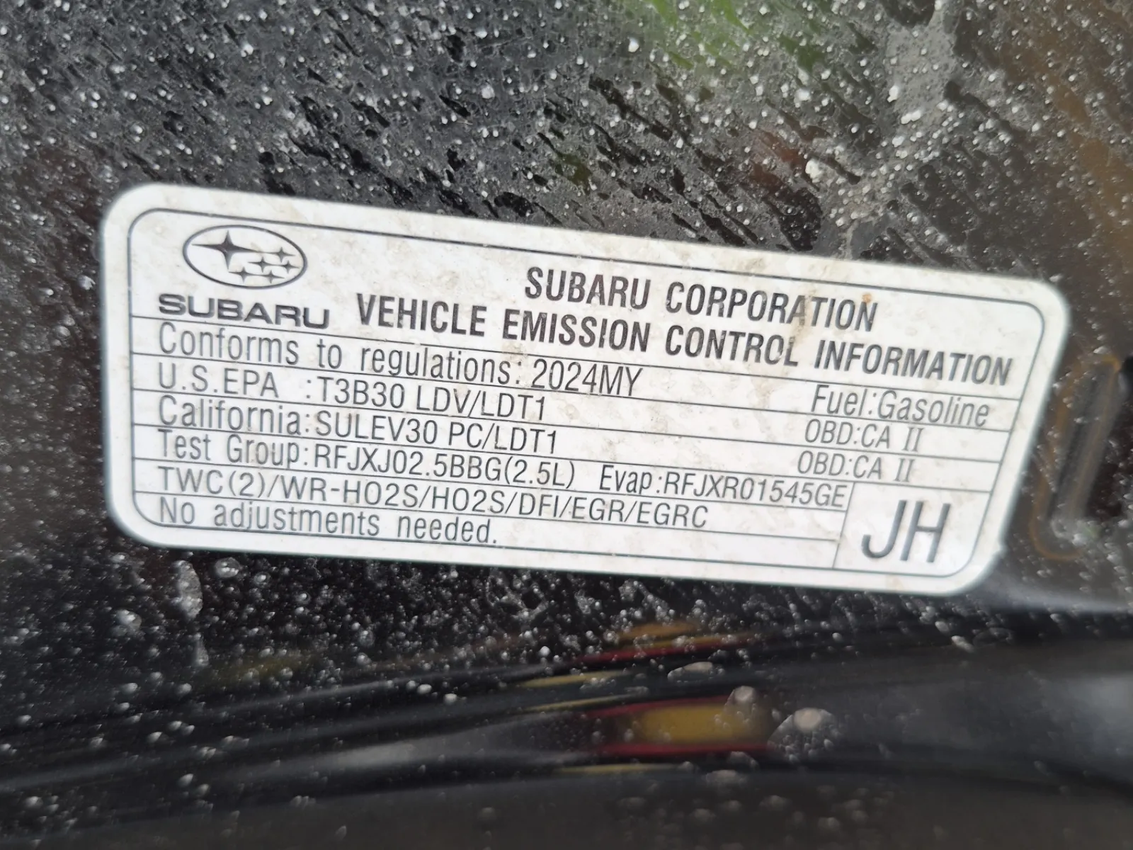 Emission Sticker Photo