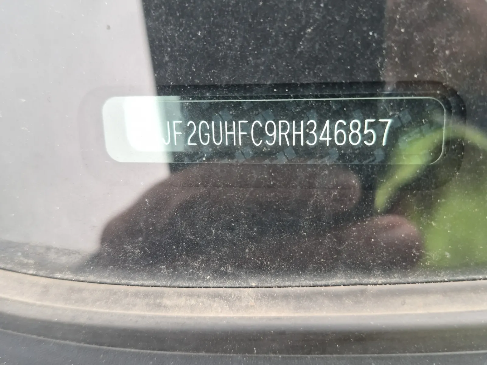 Dash VIN Plate Photo