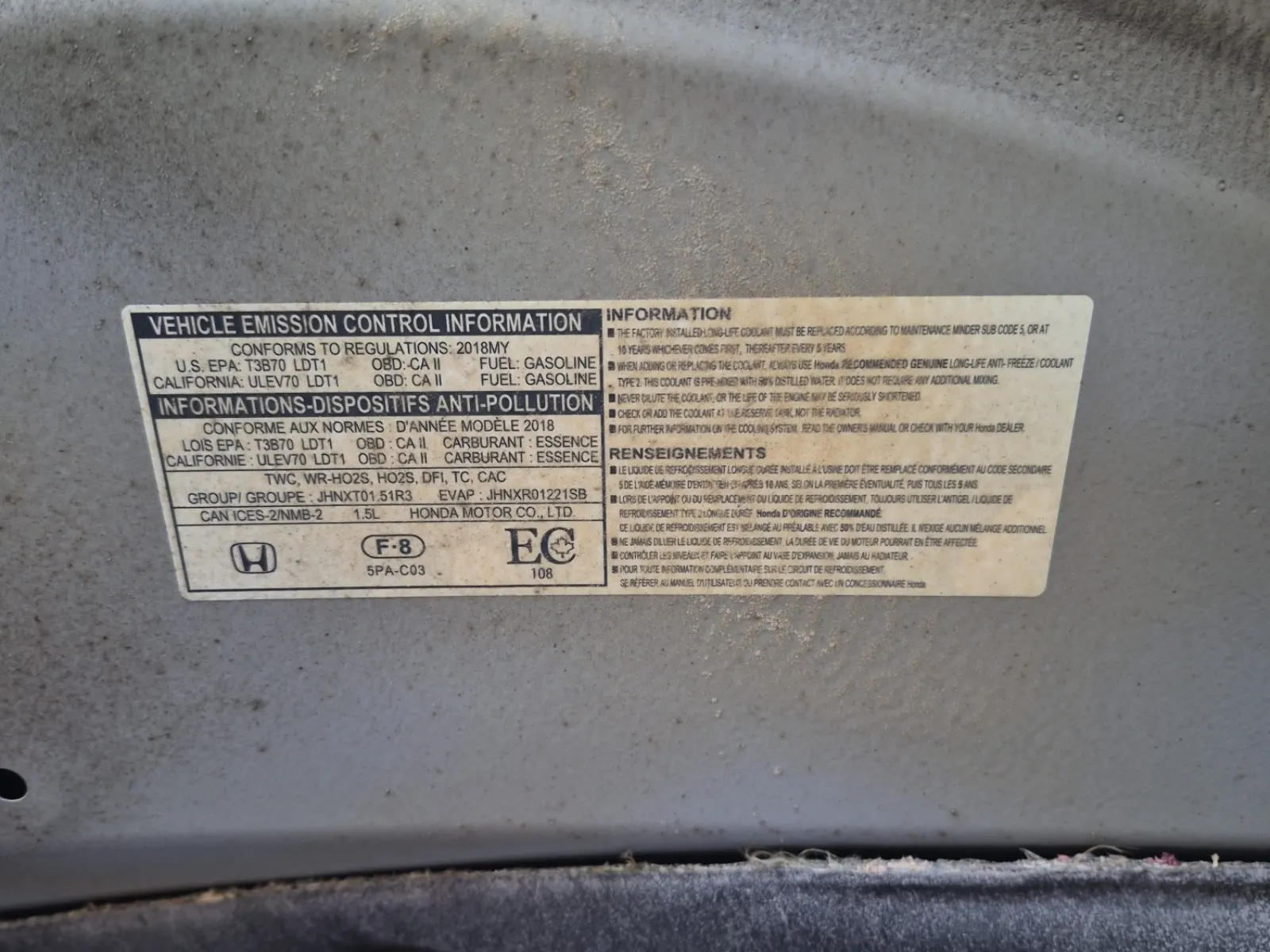 Emission Sticker Photo