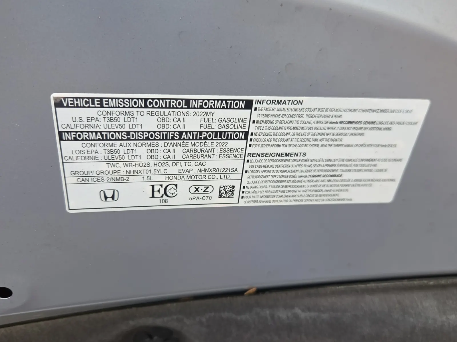 Emission Sticker Photo