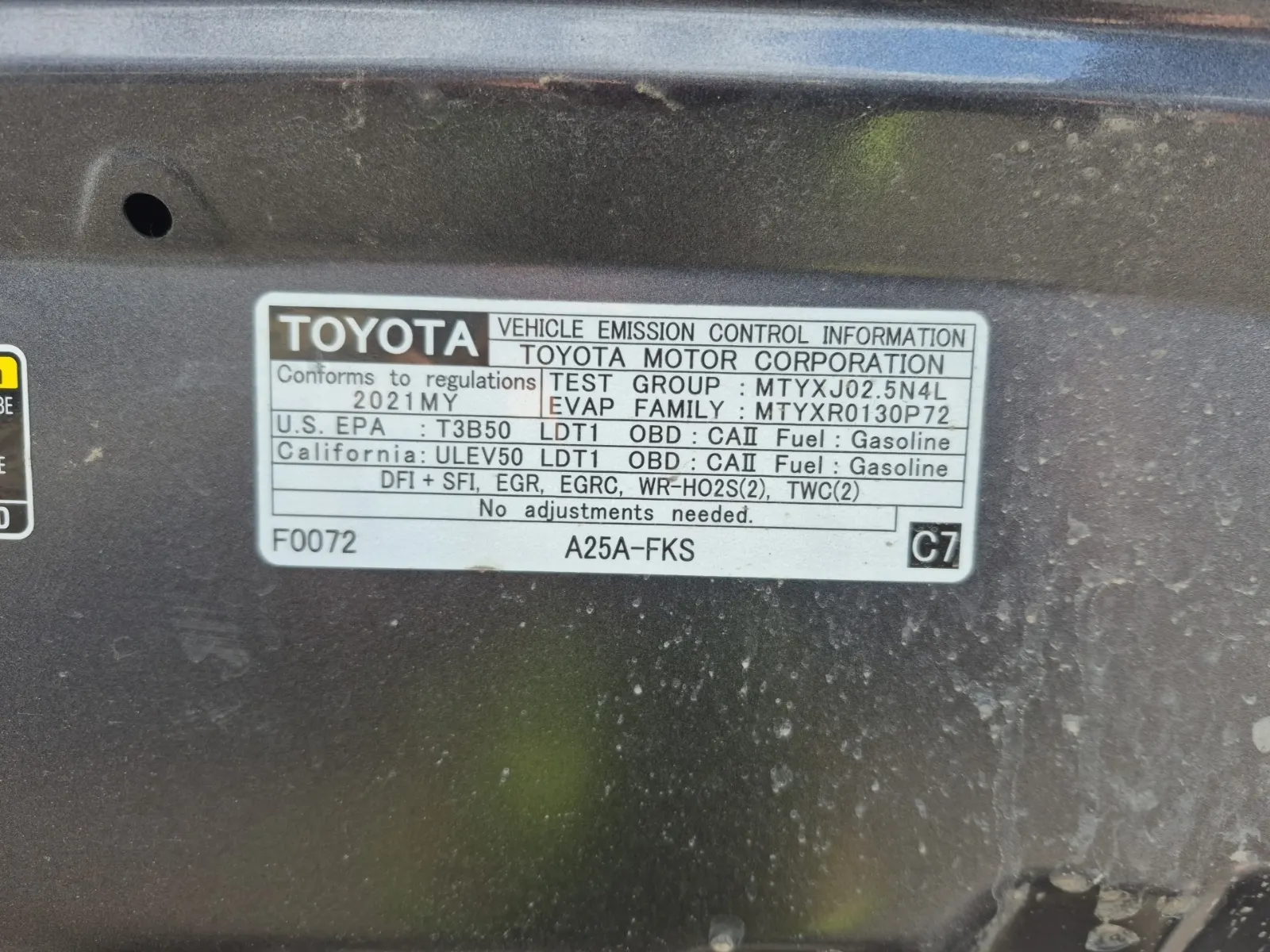 Emission Sticker Photo