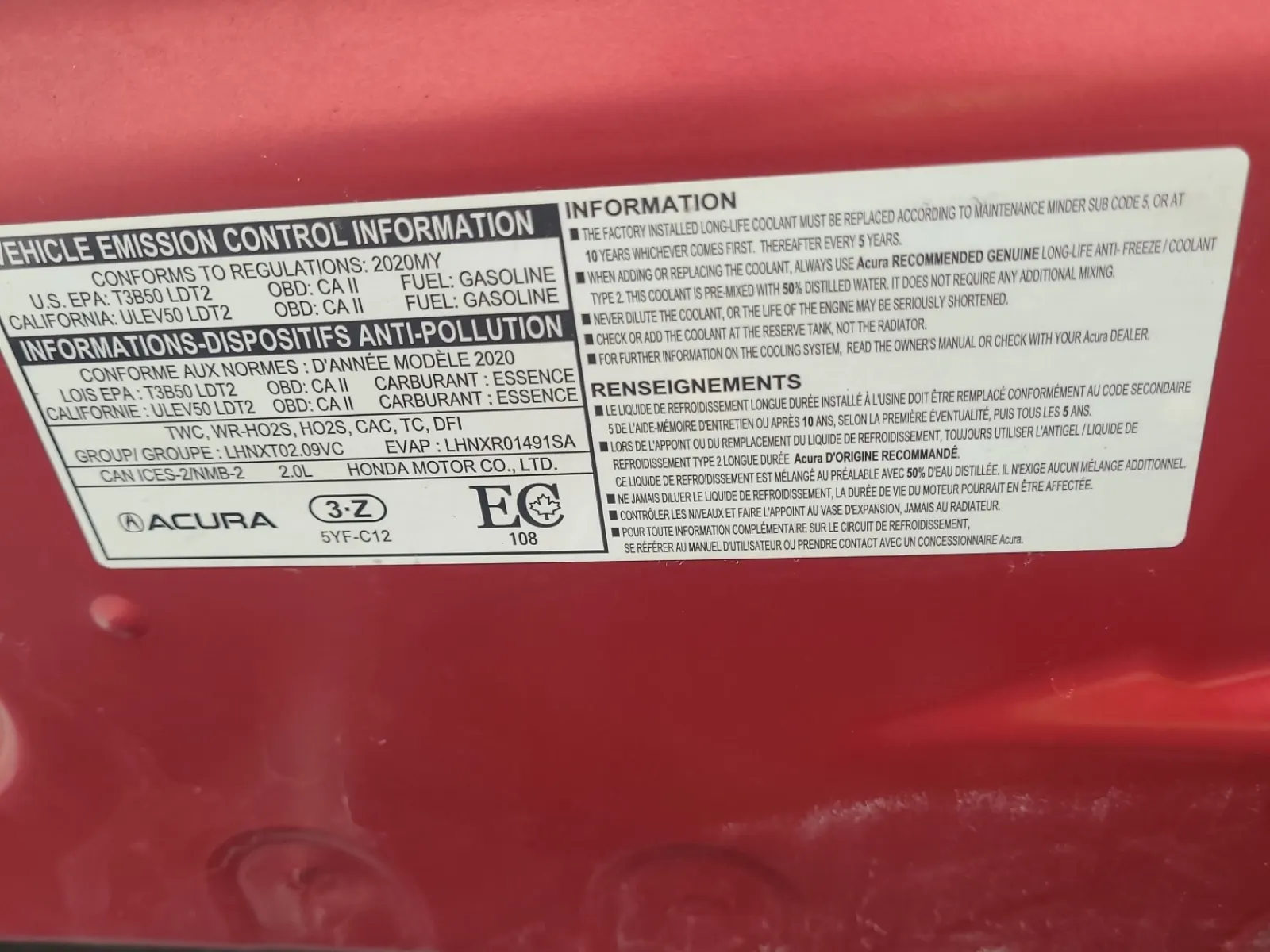 Emission Sticker Photo