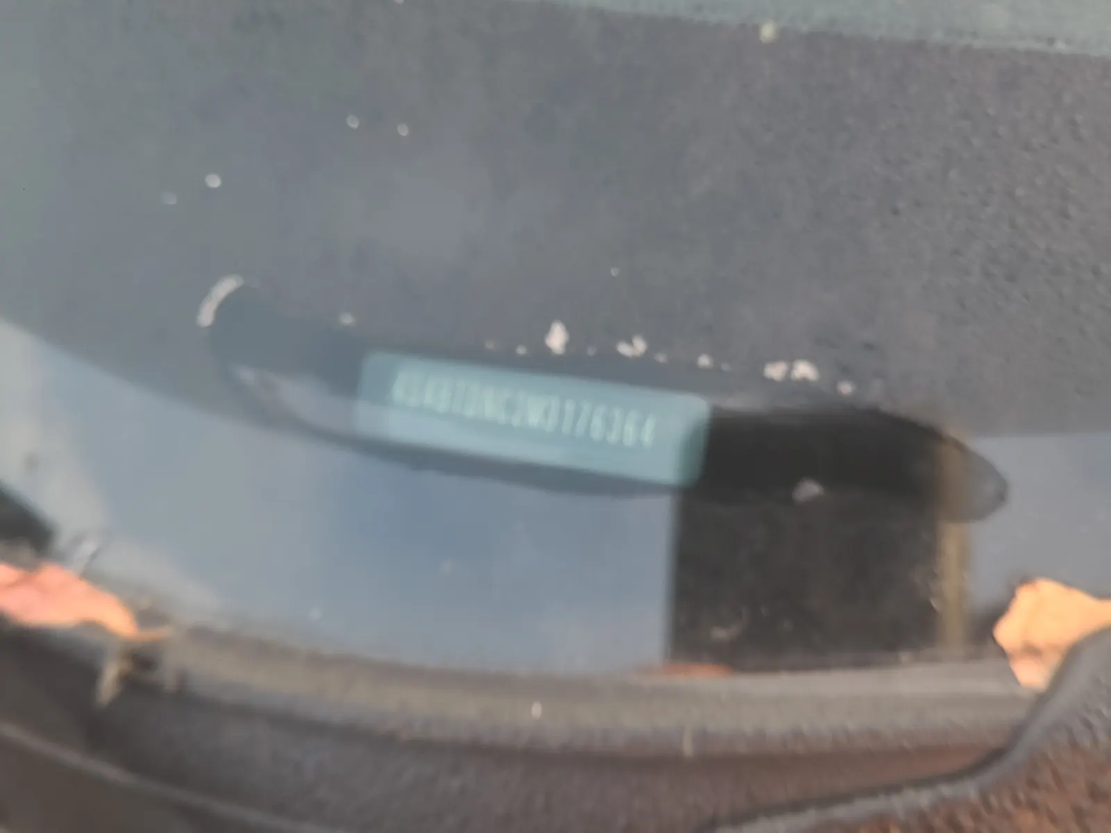 Dash VIN Plate Photo