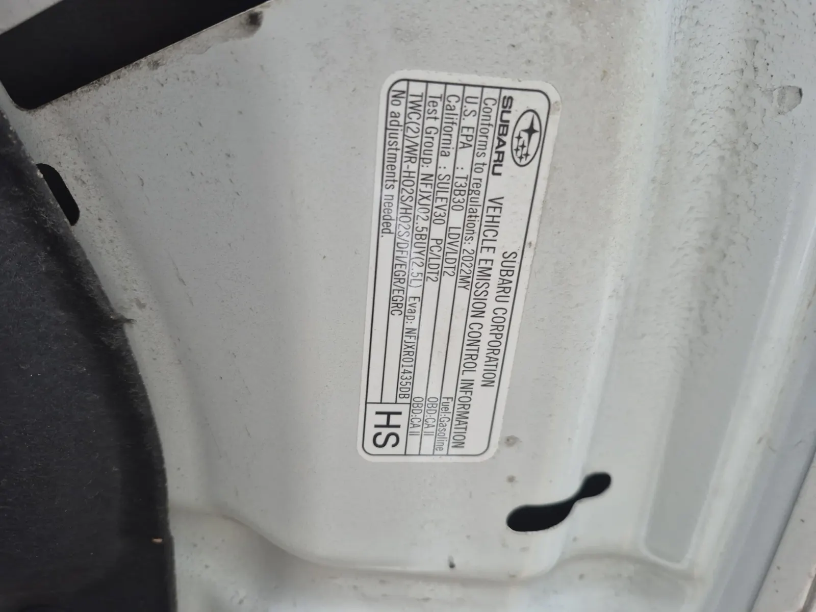 Emission Sticker Photo