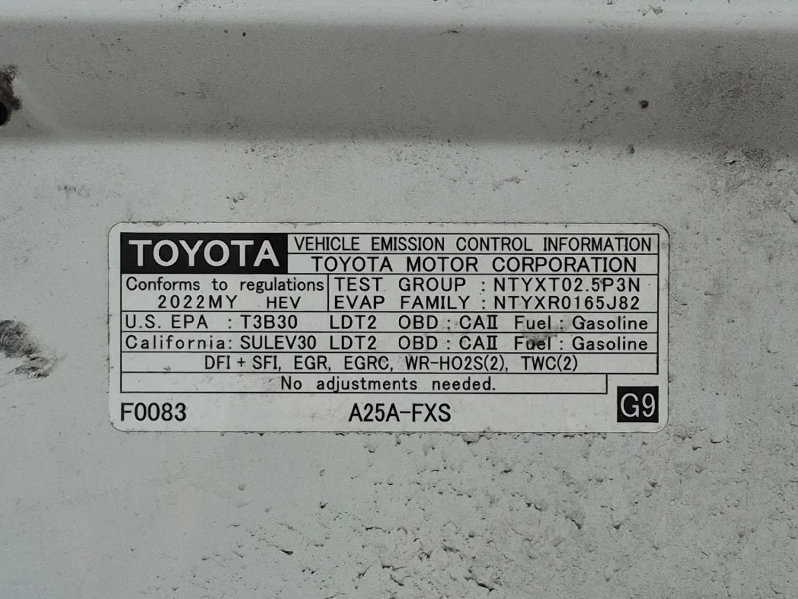 Emission Sticker Photo