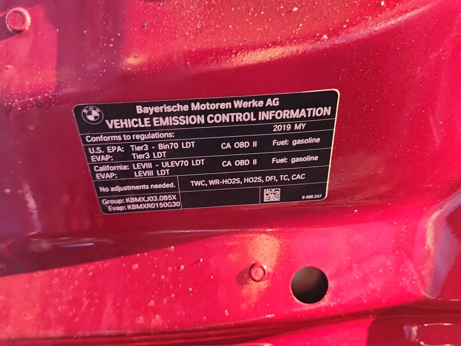 Emission Sticker Photo